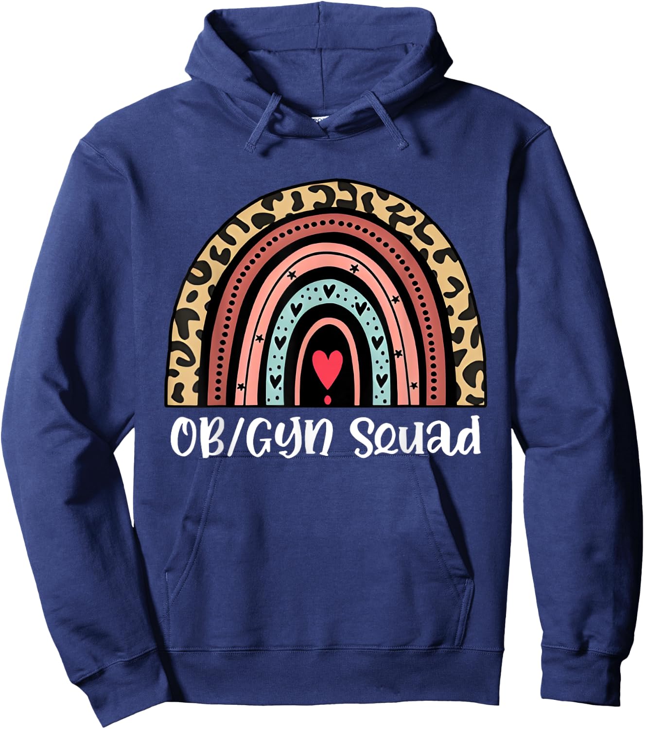 OB_GYN Squad Nurse Rainbow Obstetrics and Gynecology Nurse Hoodie - Hoodie | Navy