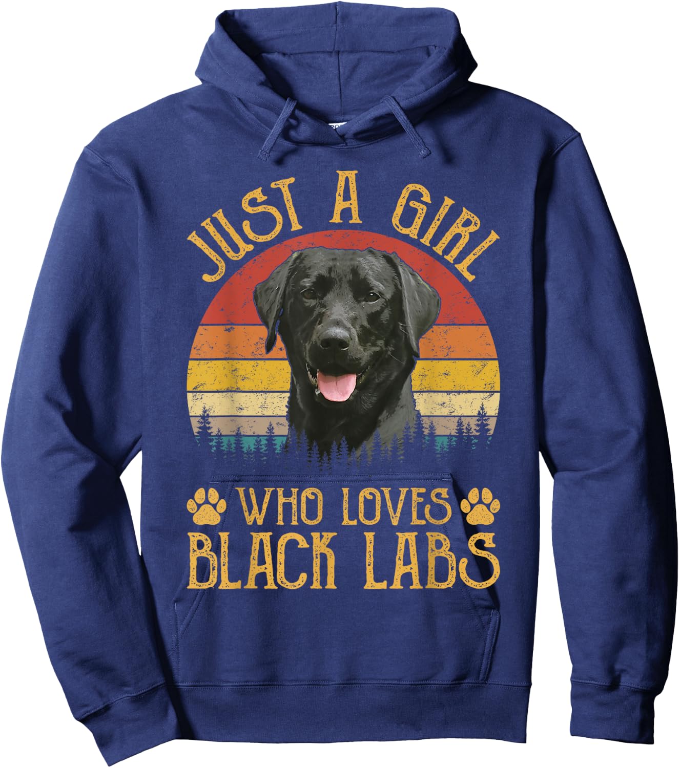 Just A Girl Who Loves Black Labs Shirt Labrador Retriever Hoodie - Hoodie | Navy