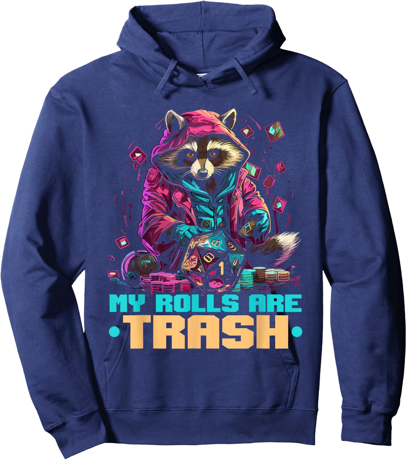 RPG Gaming Role Playing D20 Tabletop Games Funny RPG Gamer Hoodie - Hoodie | Navy