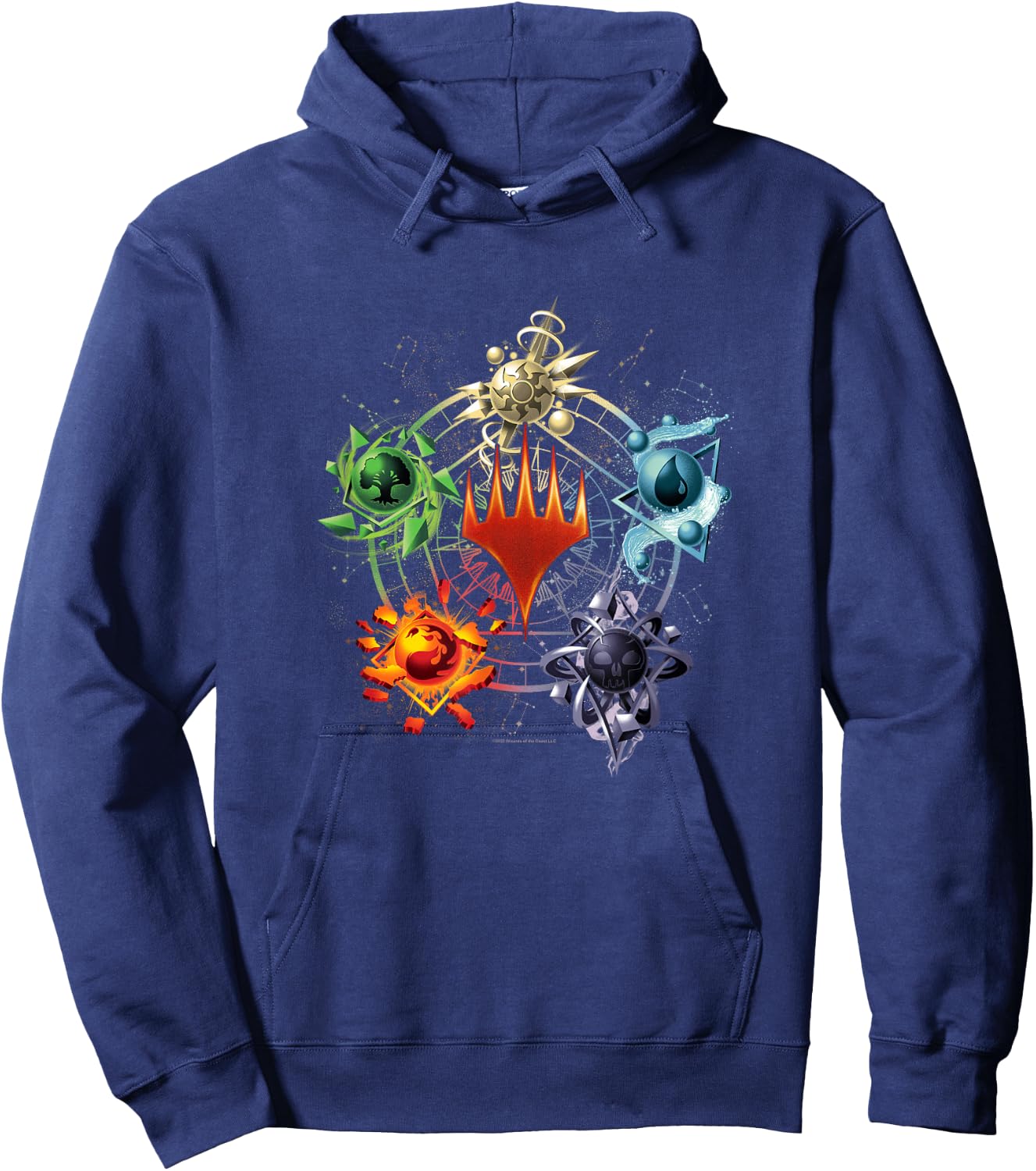 Magic: The Gathering Mana Symbols Epic Poster Hoodie - Hoodie | Navy