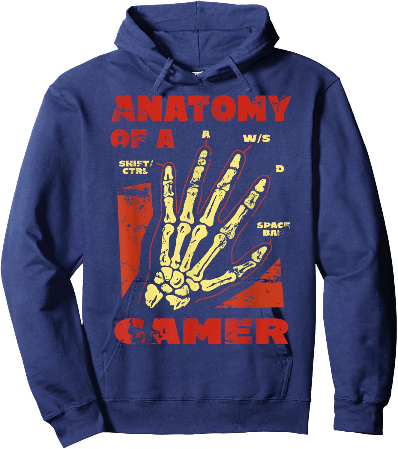 Anatomy of a Gamer Video Game Player Gamer Hoodie - Hoodie | Navy