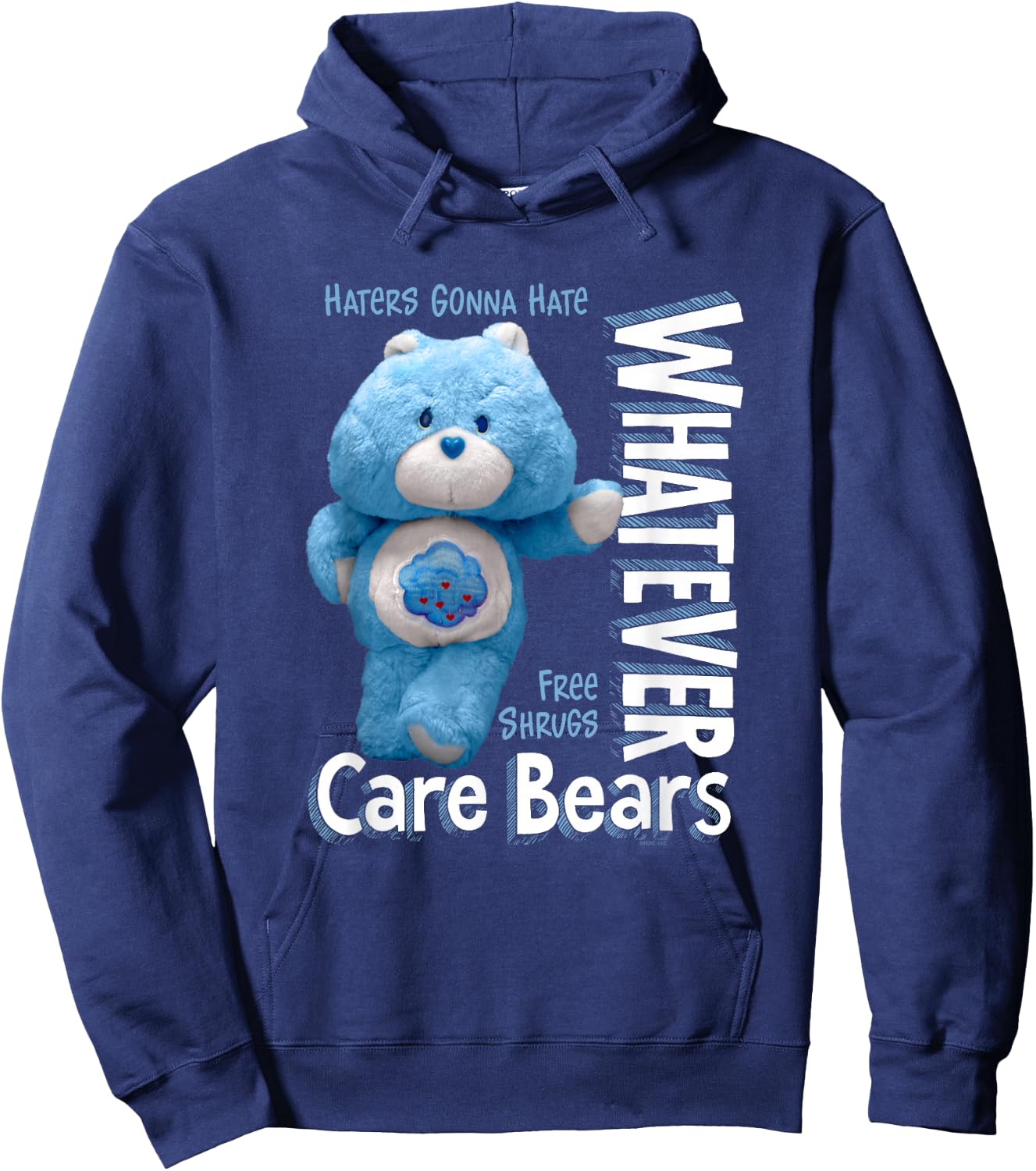 Care Bears Whatever Grumpy Bear Toy Cute Cartoon Hoodie - Hoodie | Navy