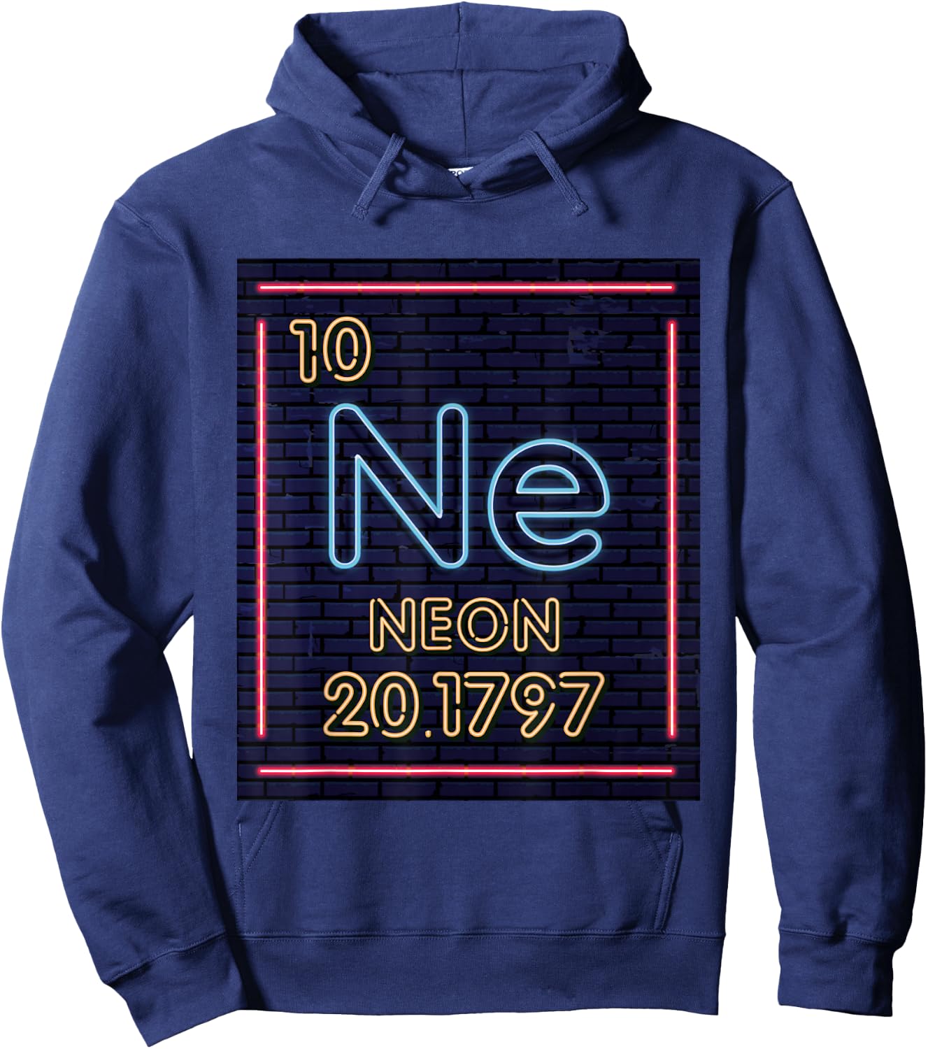 Neon Element Purple Periodic Table Chemistry Nerd Gift Hoodie - Hoodie | Navy