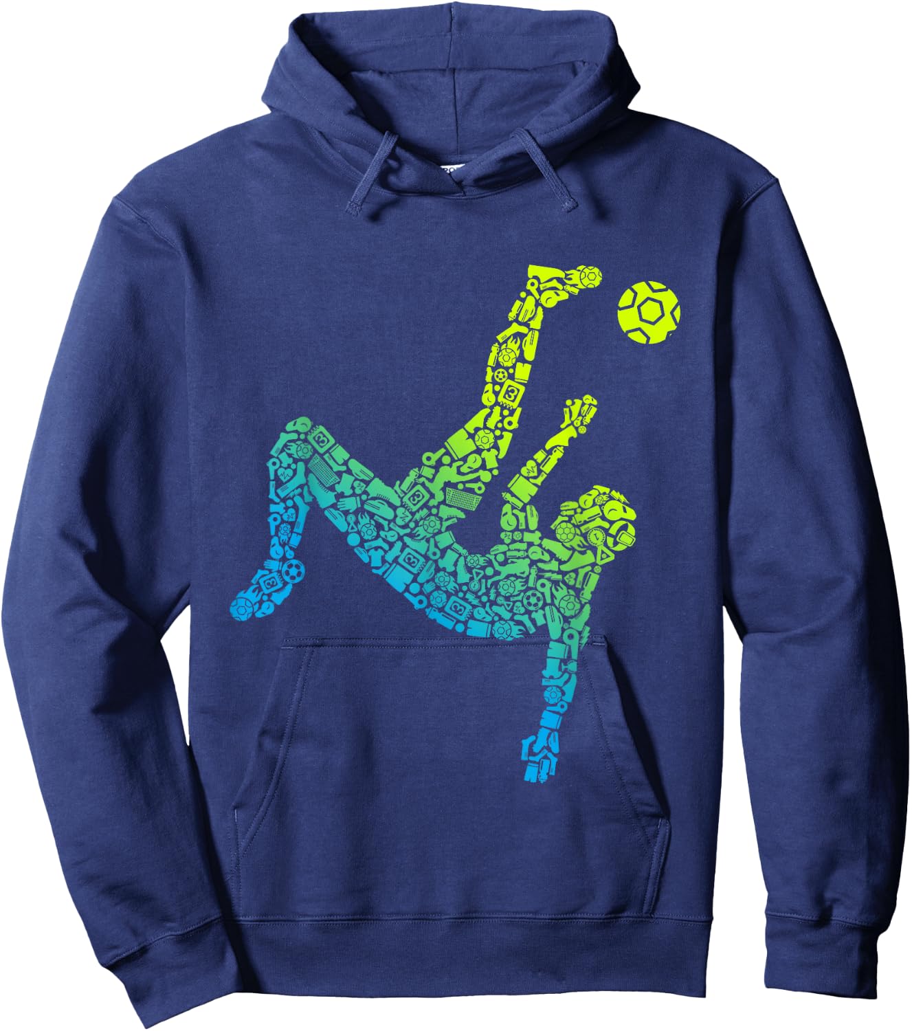 Soccer Player Futbol Team Kids Men Boys Soccer Hoodie - Hoodie | Navy