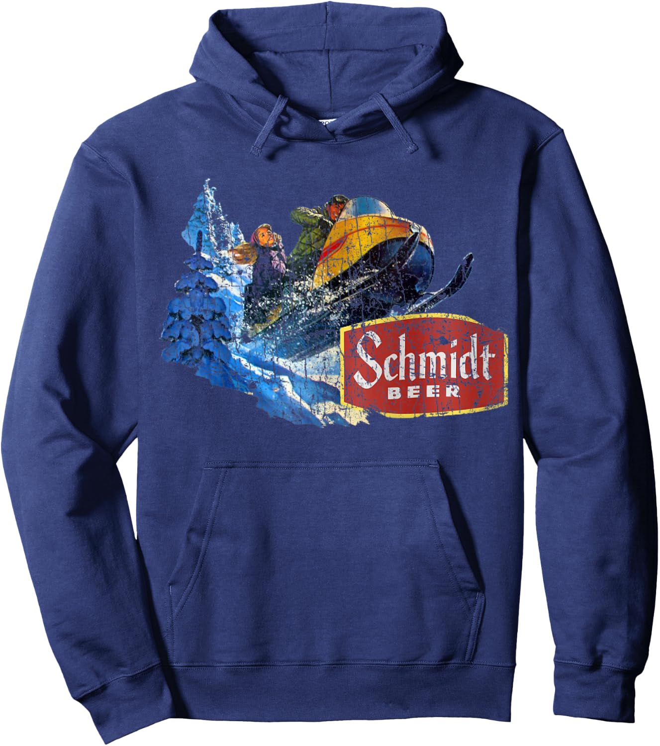 Schmidt Beer Snowmobile Hoodie - Hoodie | Navy