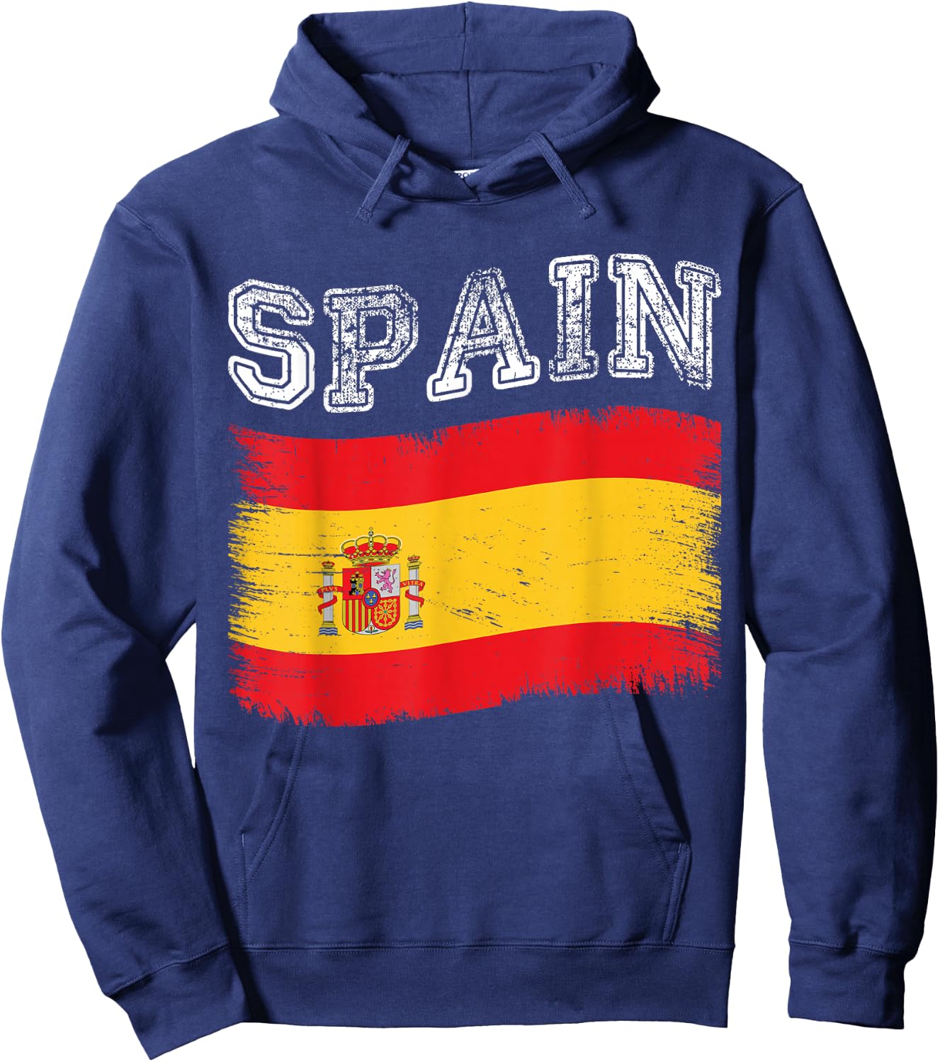 Spanish Flag Tourist Holiday Destination Spain Flag Hoodie - Hoodie | Navy