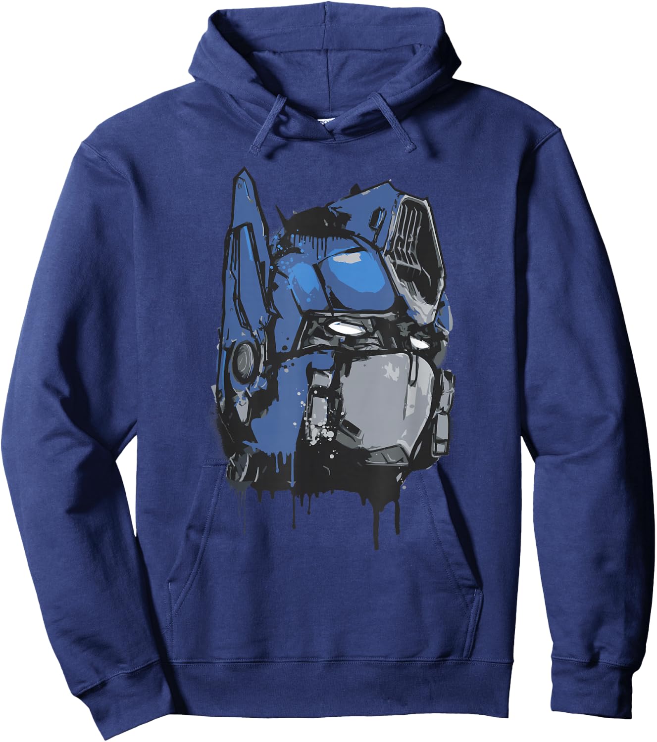 Transformers: Rise of the Beasts Optimus Dripping Retro Shot Hoodie - Hoodie | Navy