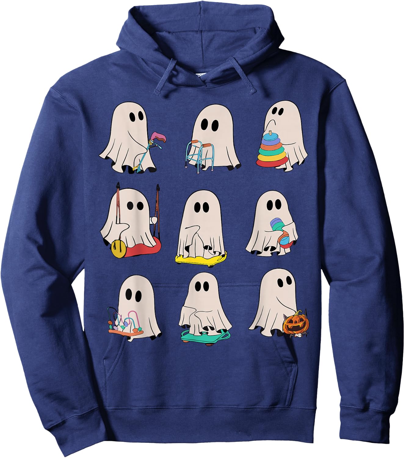 Occupational Therapy Halloween OT Ghost Boo Speech Therapy Hoodie - Hoodie | Navy