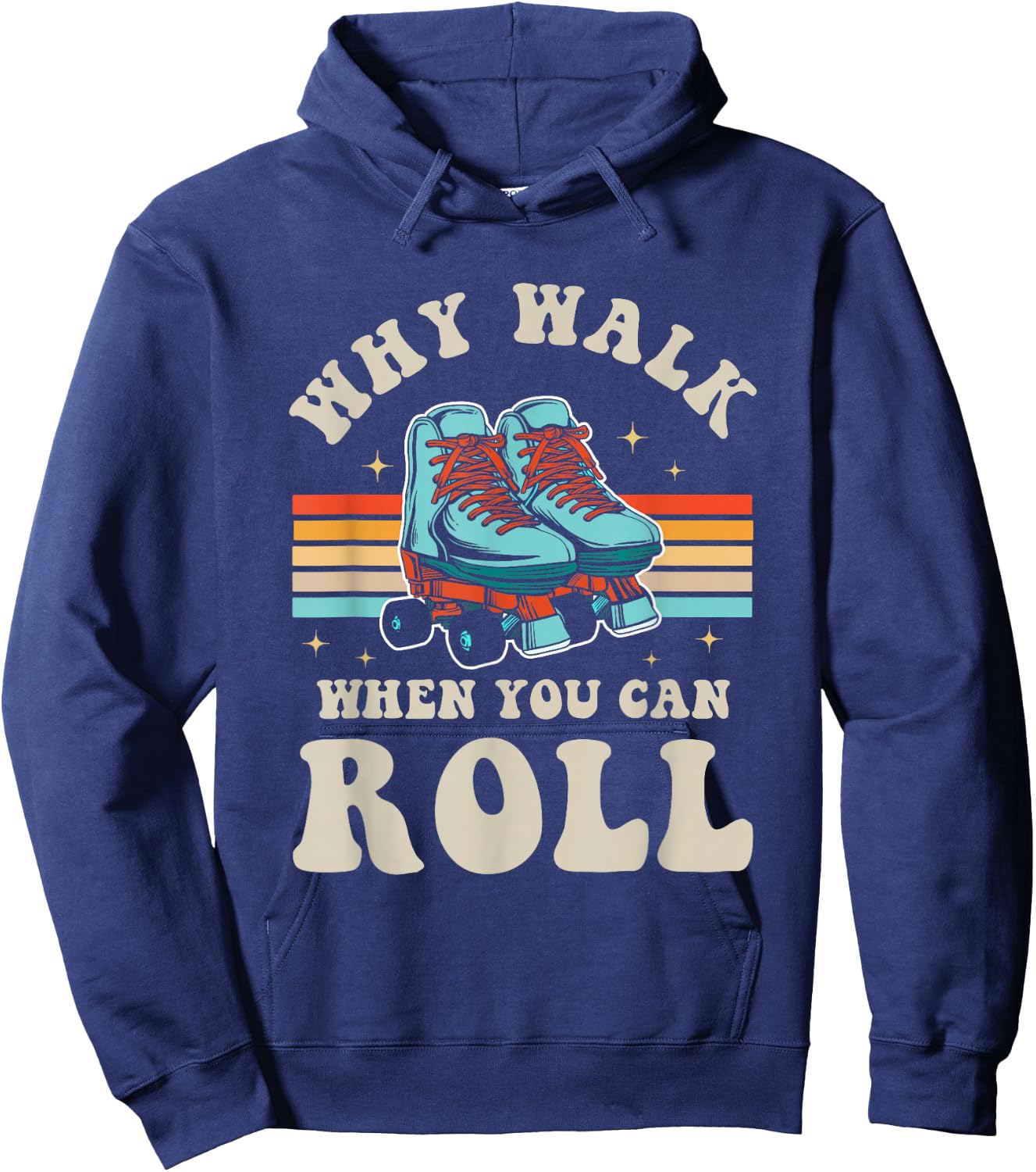 Inline Skating Roller Skating Roller 80s Outfit Inline Skating Hoodie - Hoodie | Navy