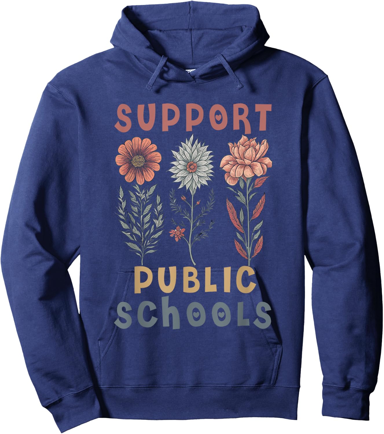 Support Public Schools Public Teacher School Protect Schools Hoodie - Hoodie | Navy
