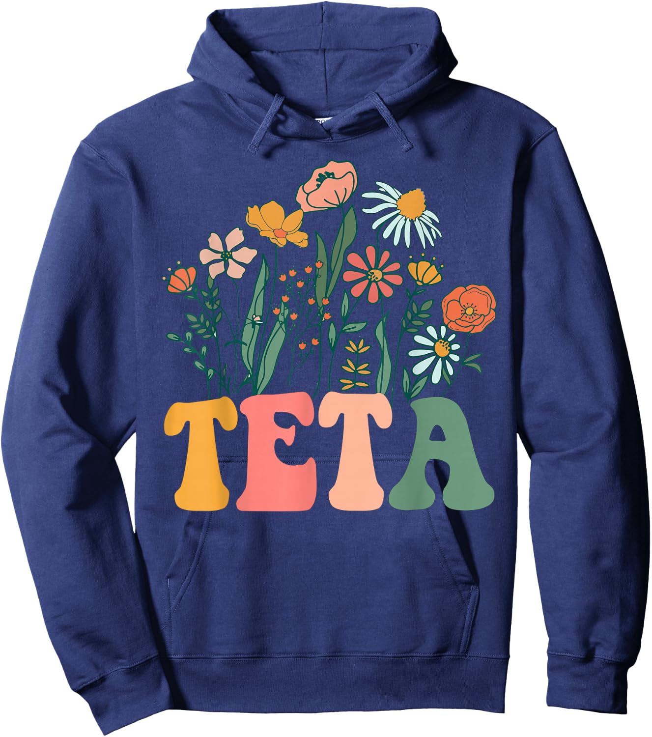 New TETA Wildflower First Birthday & Baby Shower Hoodie - Hoodie | Navy