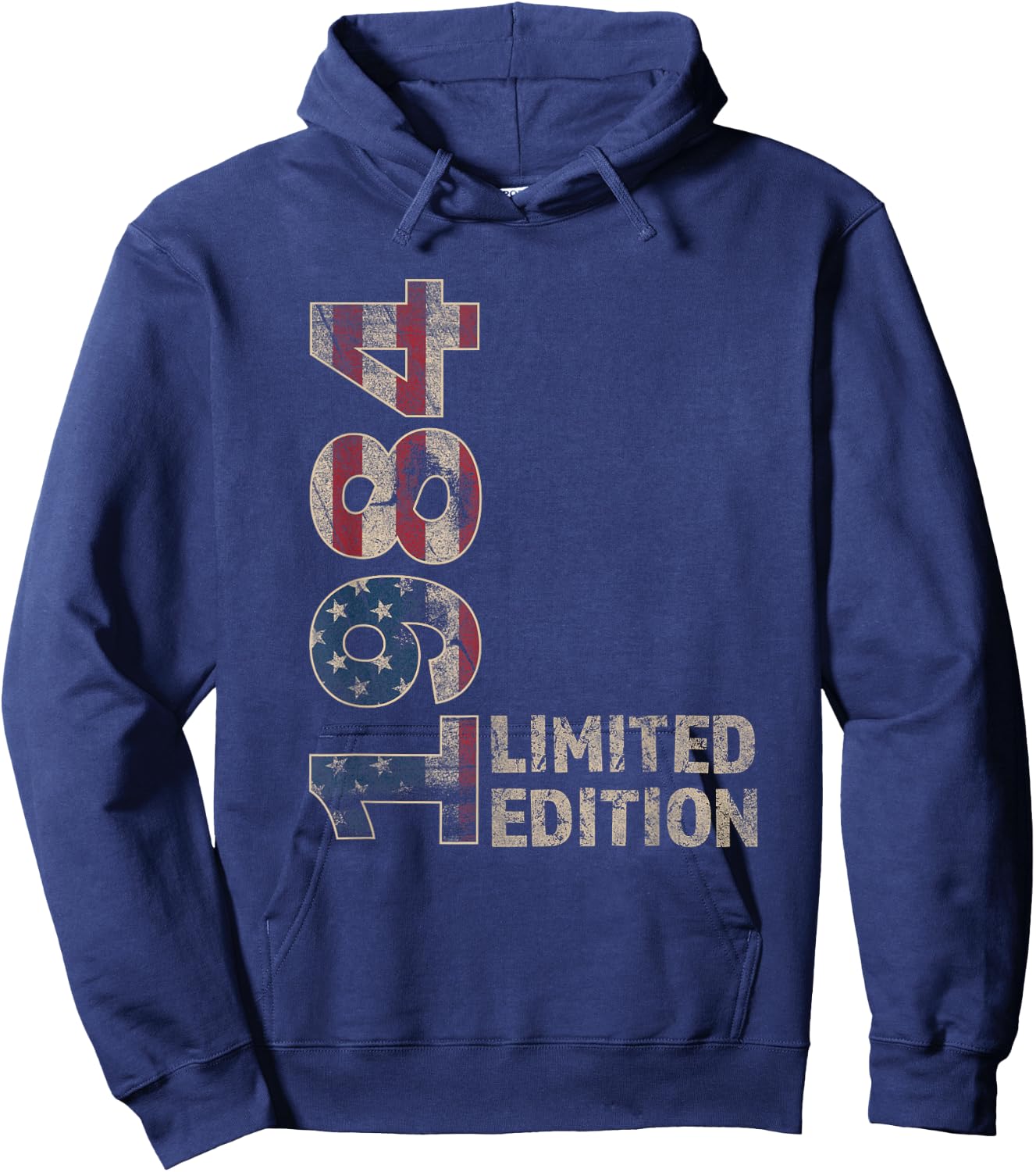 41th Birthday Gift Men Vintage Born 1984 Turning 41 Year Old Hoodie - Hoodie | Navy