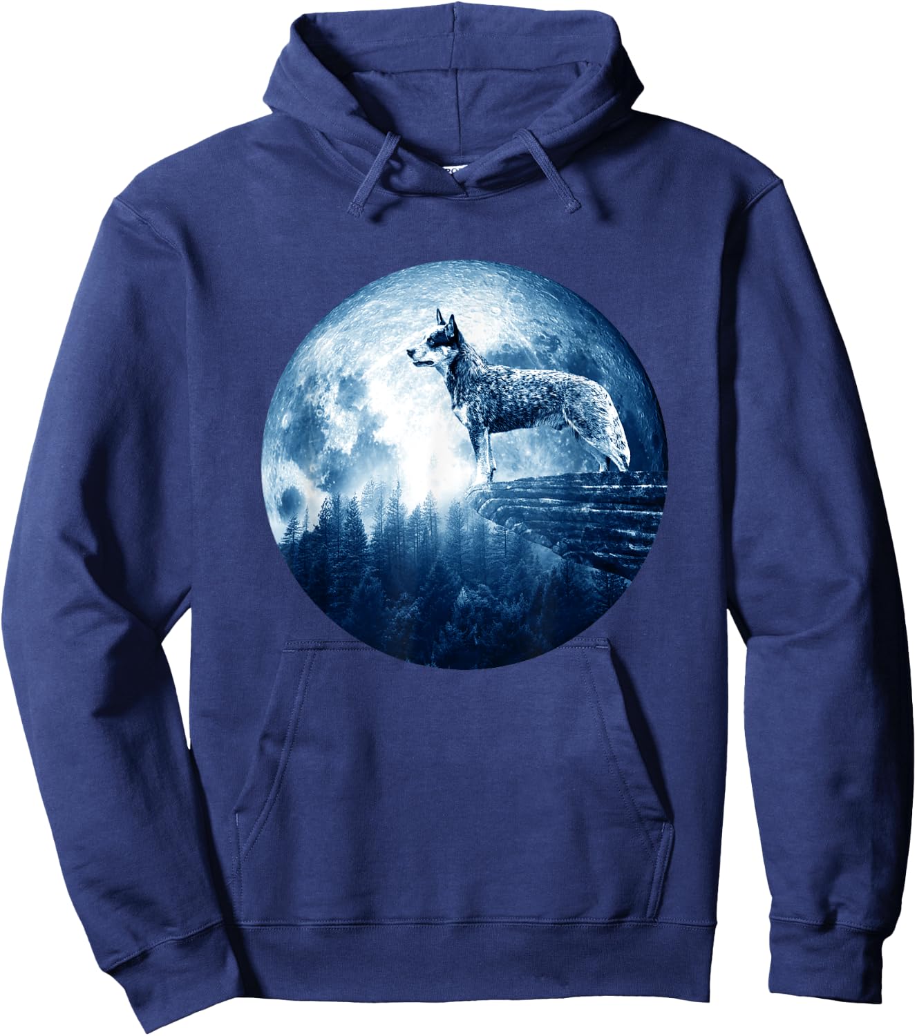Australian Cattle Dog Moon Dog Mom Dad Women Men Dog Lovers Hoodie - Hoodie | Navy