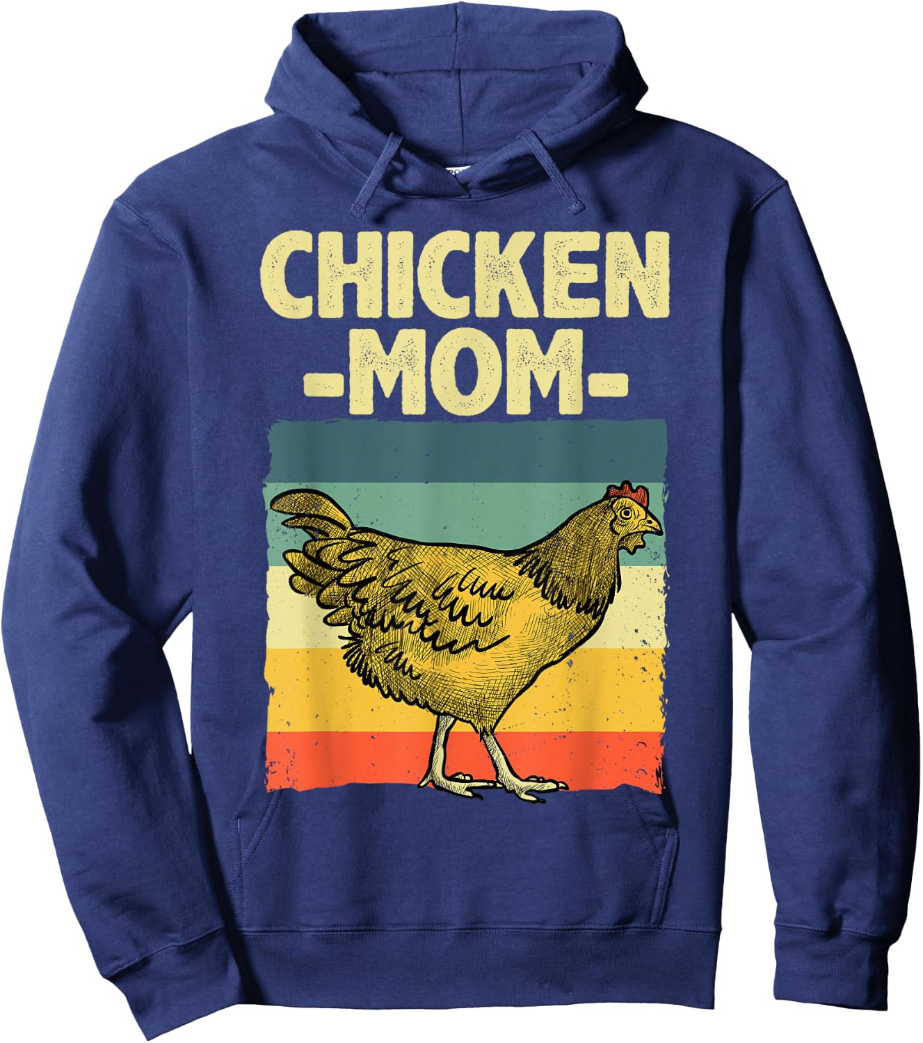 Cool Chicken Mom Art Chicken Farmer Poultry Farm Hoodie - Hoodie | Navy