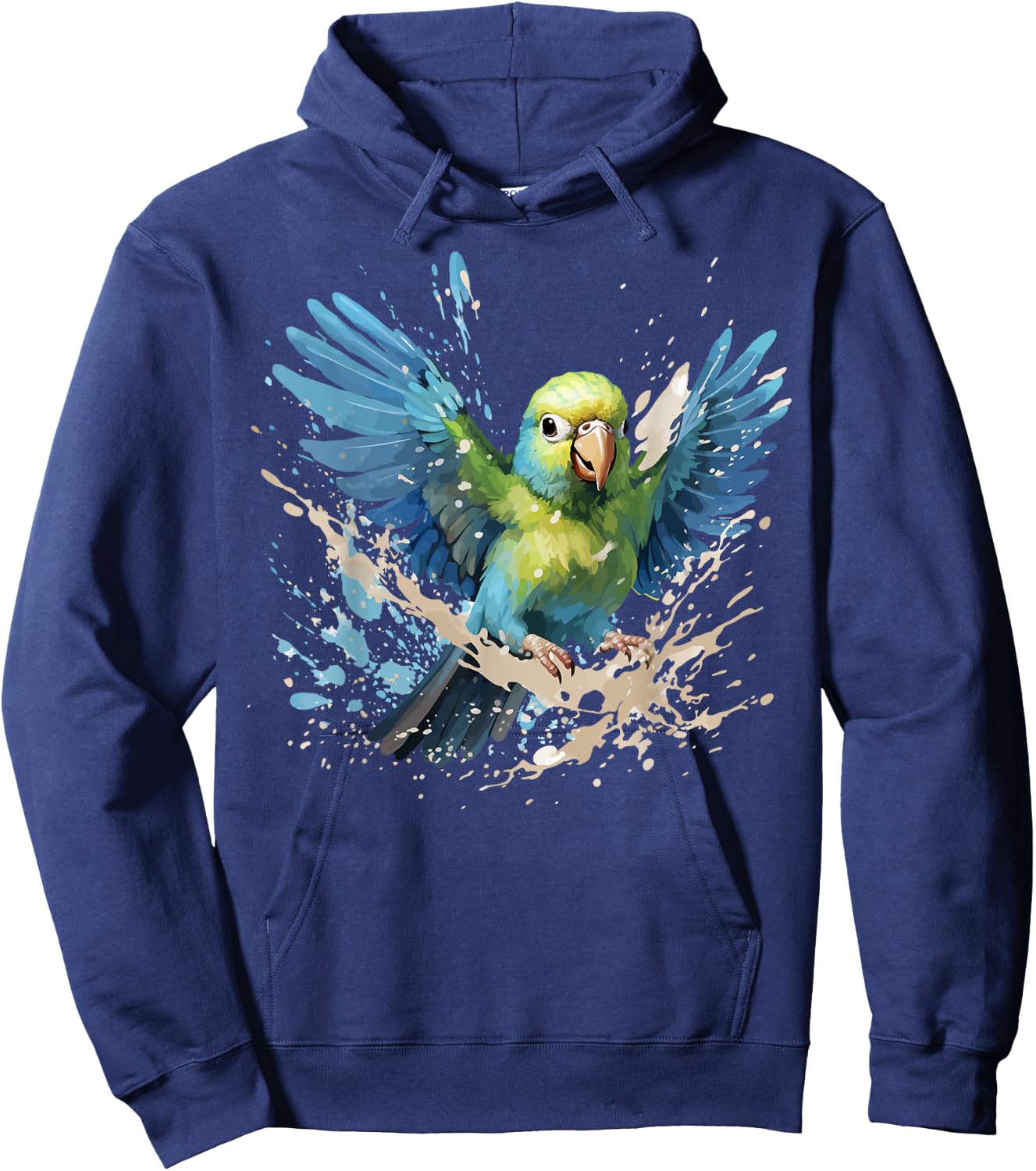 Colorful Splash Art Pacific Parrotlet Parrot Lover Hoodie - Hoodie | Navy