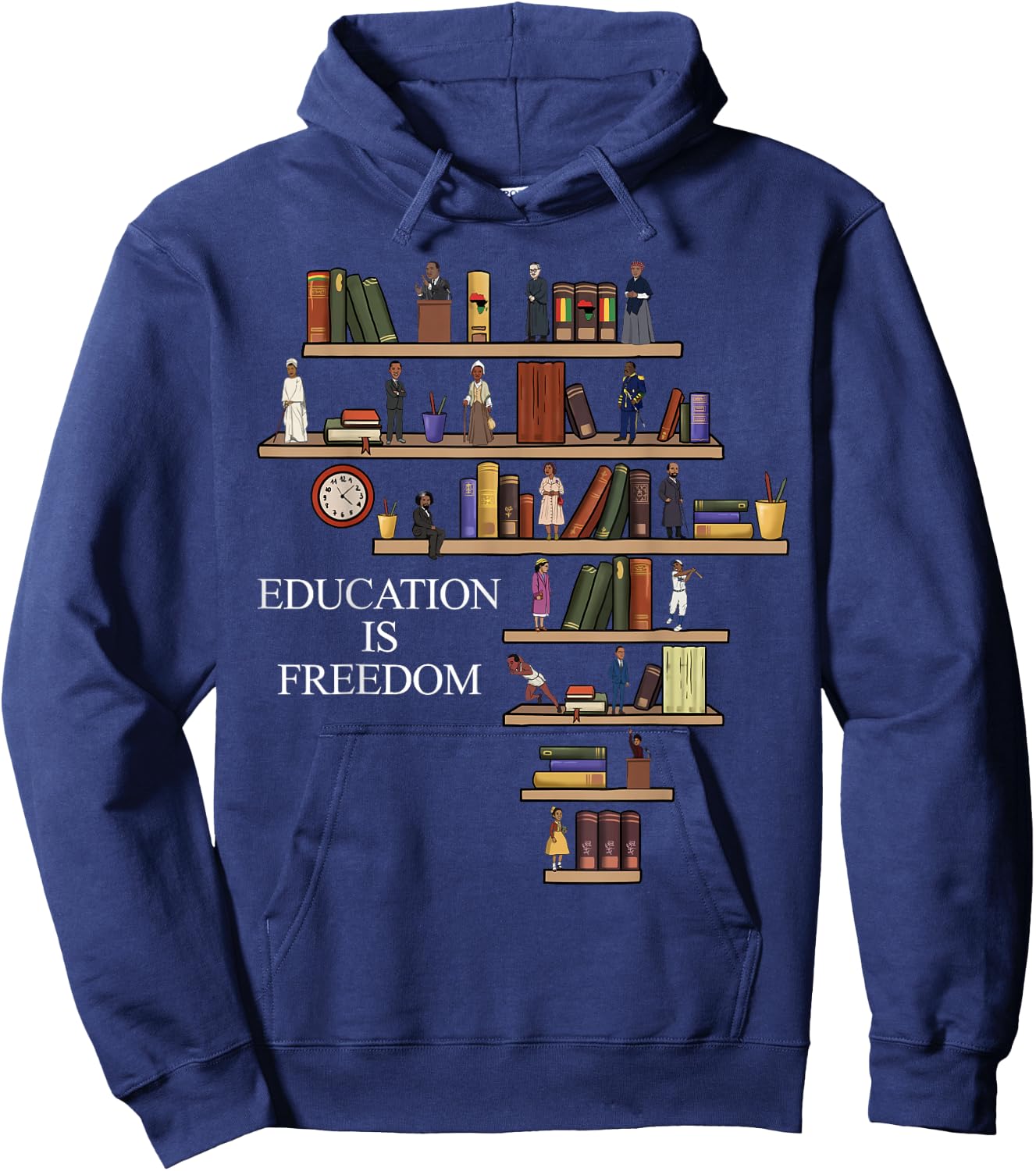 Black History Month Black Leaders African American Pride Hoodie - Hoodie | Navy