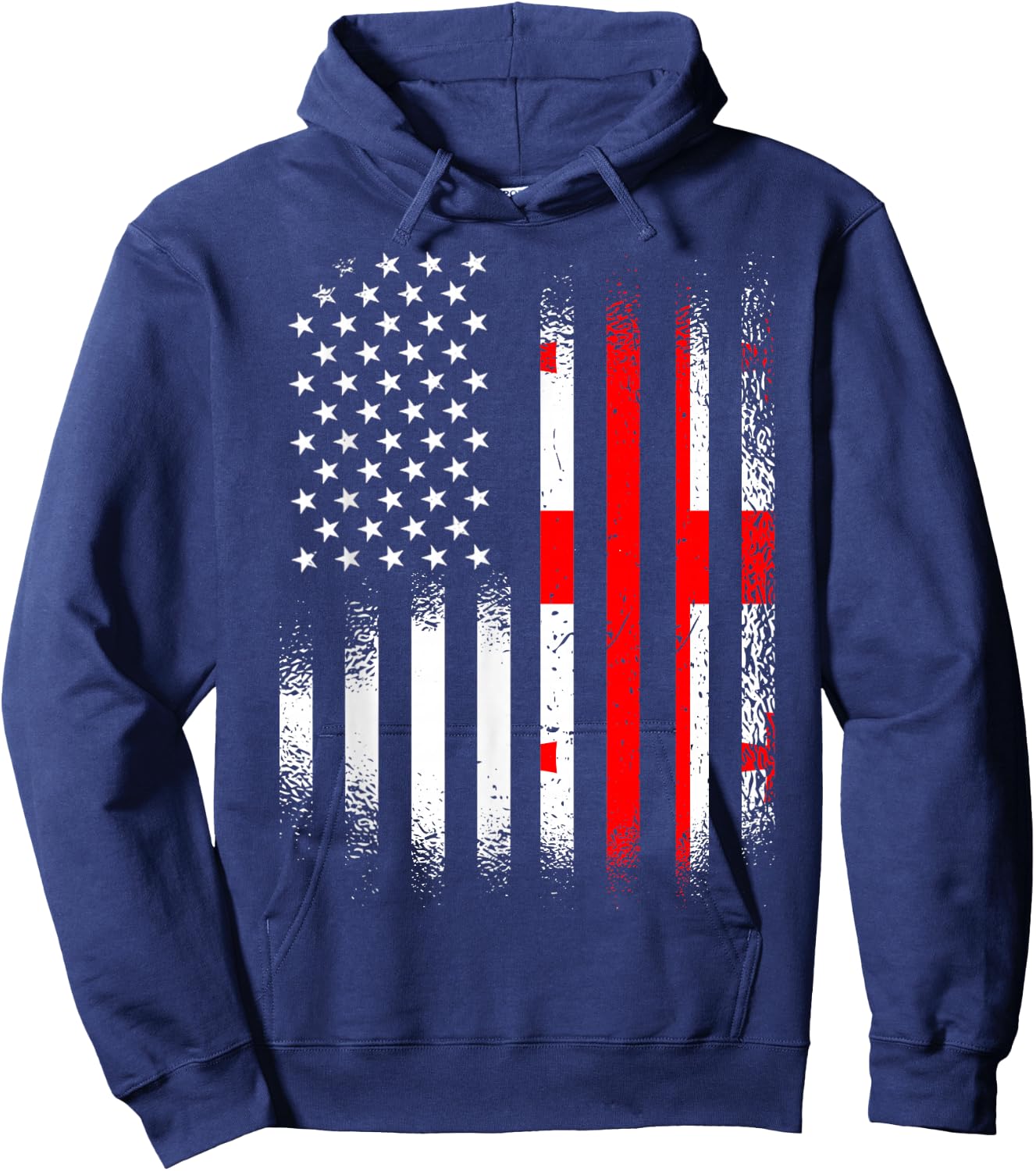 Georgian American Heritage Month Georgia Patriot Grown Hoodie - Hoodie | Navy