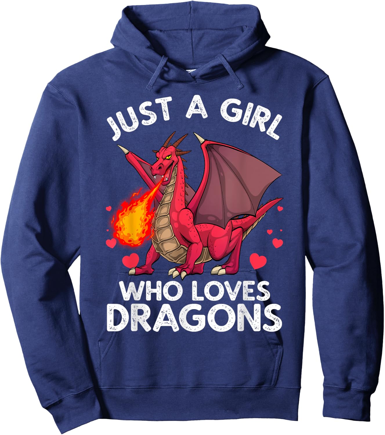 Cool Dragon Girls Dragons Mythical Dragon Lovers Hoodie - Hoodie | Navy