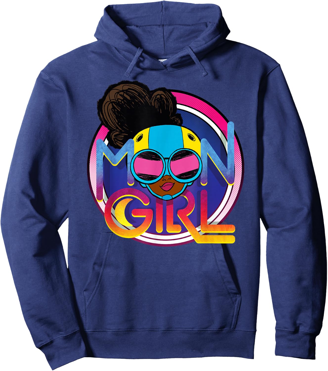 Marvel Moon Girl and Devil Dinosaur Logo with Goggles Small Hoodie - Hoodie | Navy