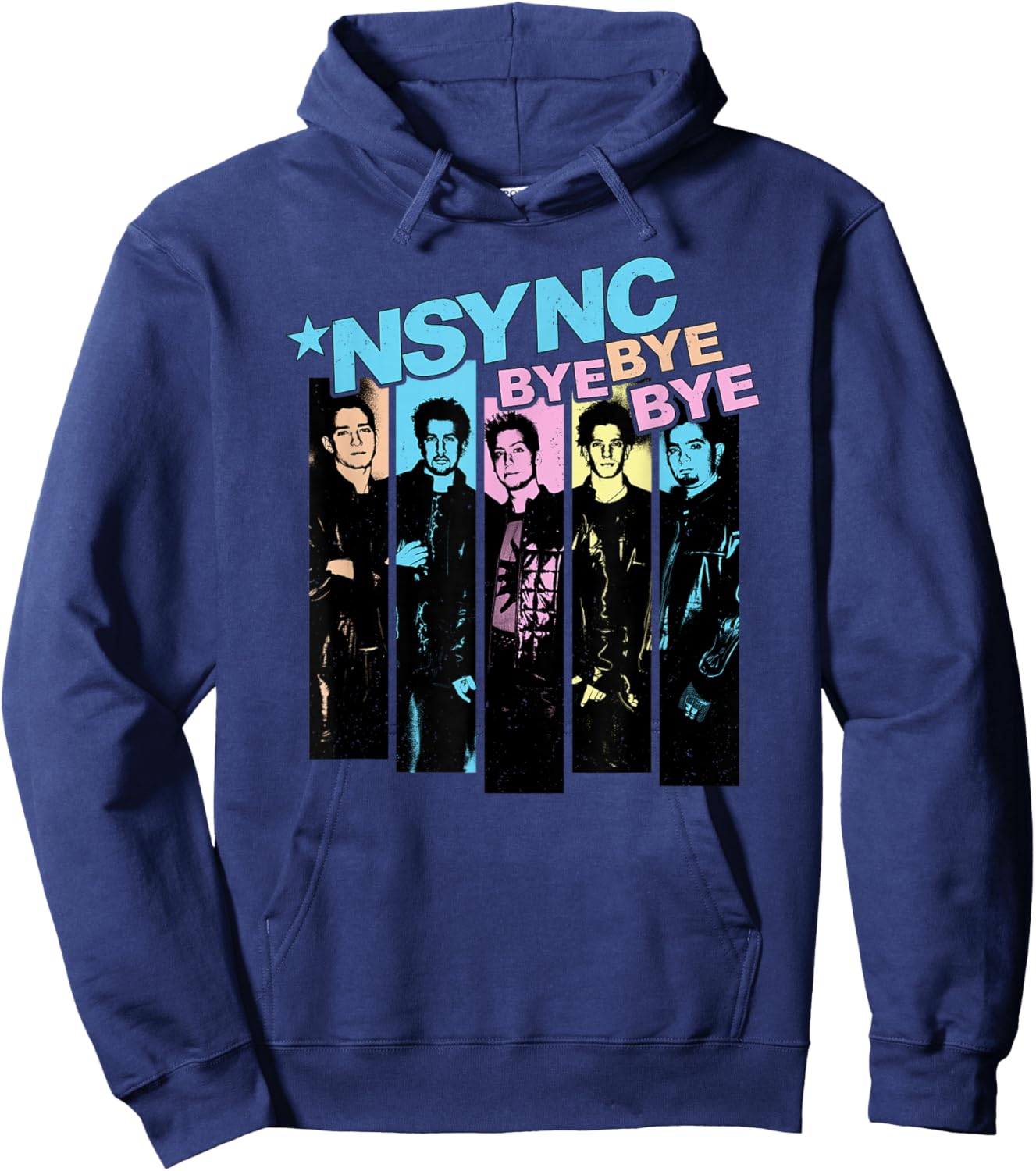 NSYNC Official Neon Bye Bye Bye Hoodie - Hoodie | Navy