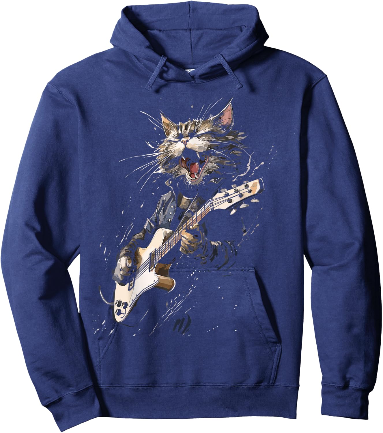 Guitar Cat Women, Men, Kids Hoodie - Hoodie | Navy