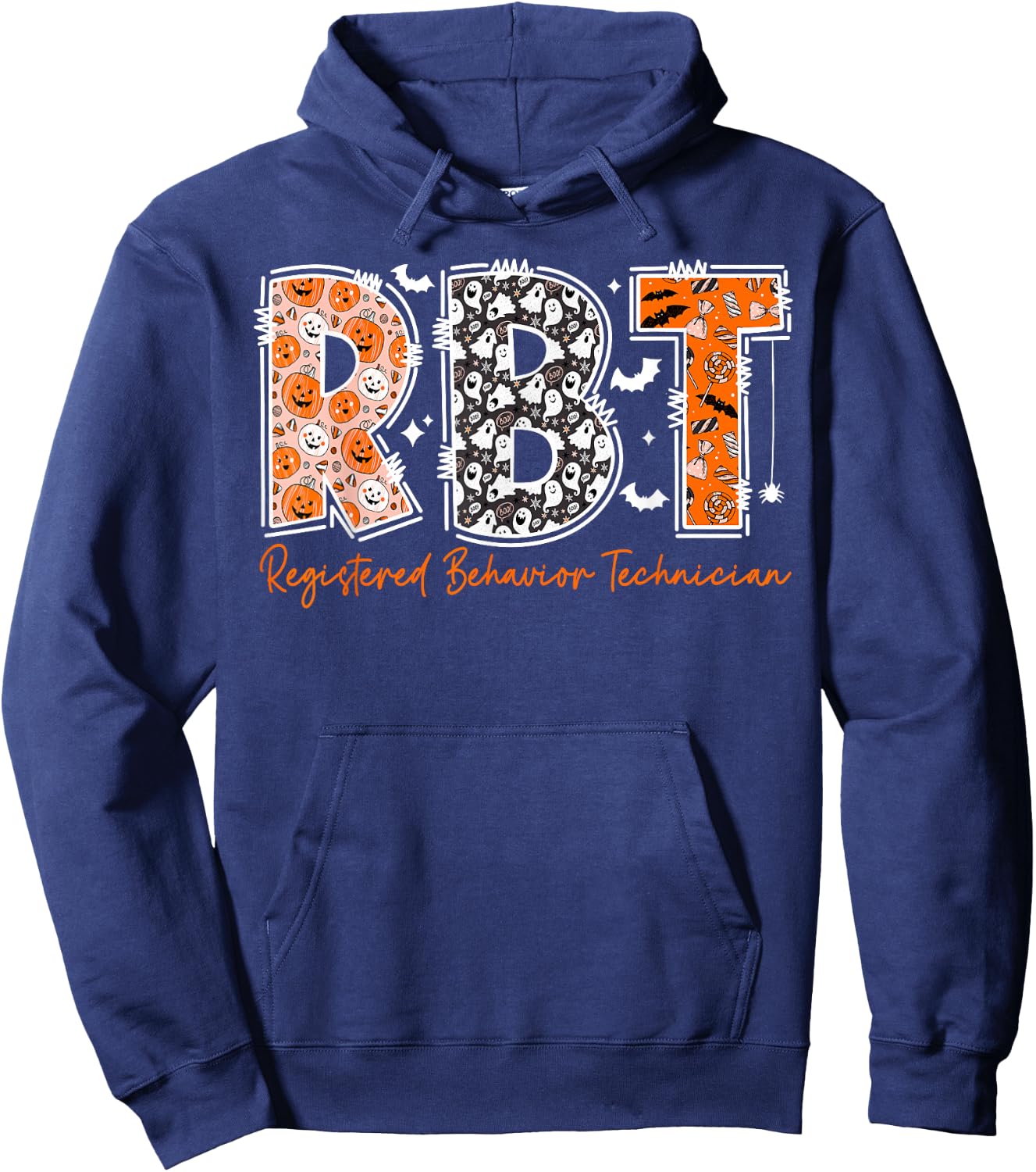 Funny RBT Halloween Registered Behavior Technician Halloween Hoodie - Hoodie | Navy