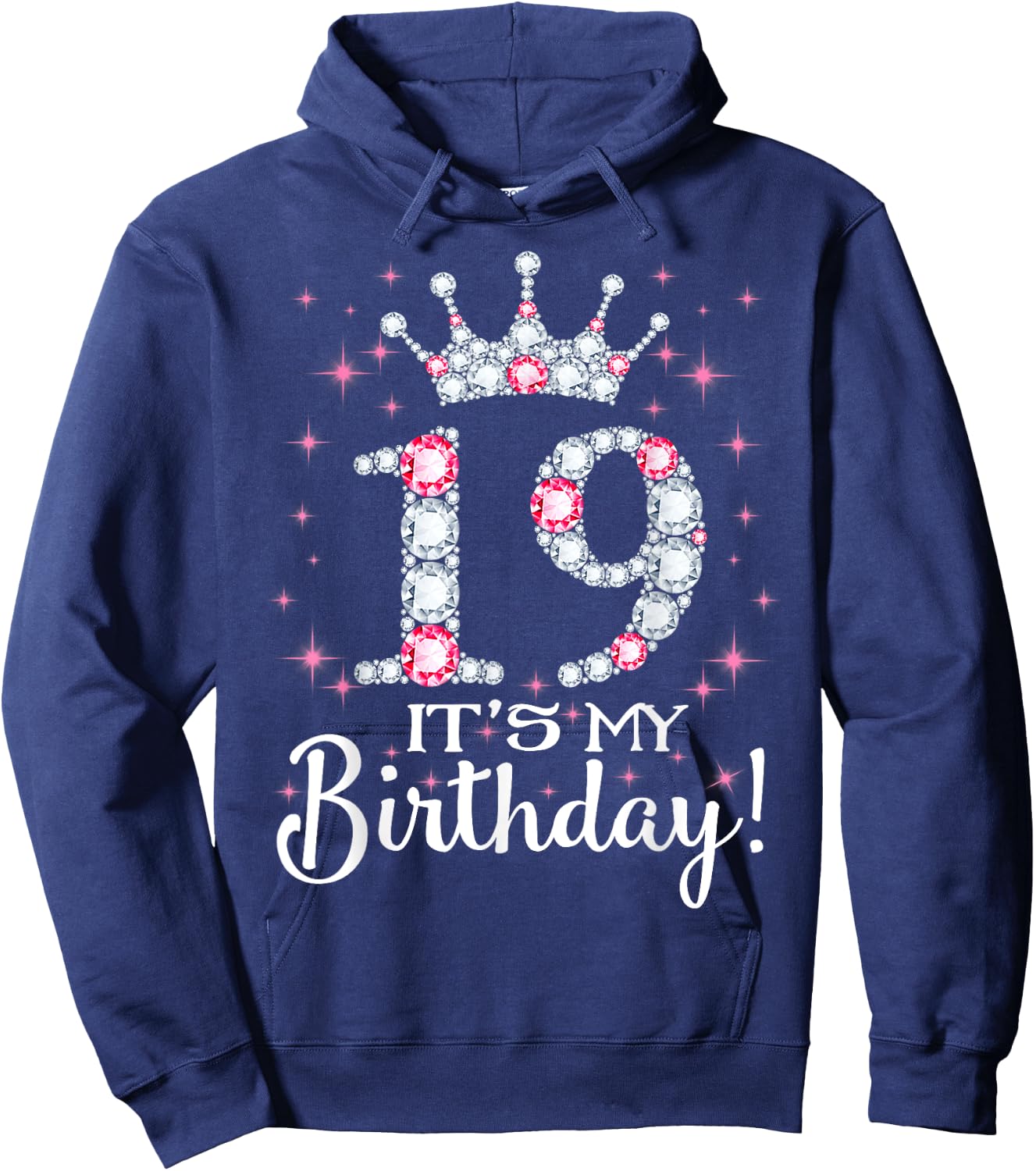 19 It's My Birthday 2002 19th Birthday Gift Teen Girls Hoodie - Hoodie | Navy