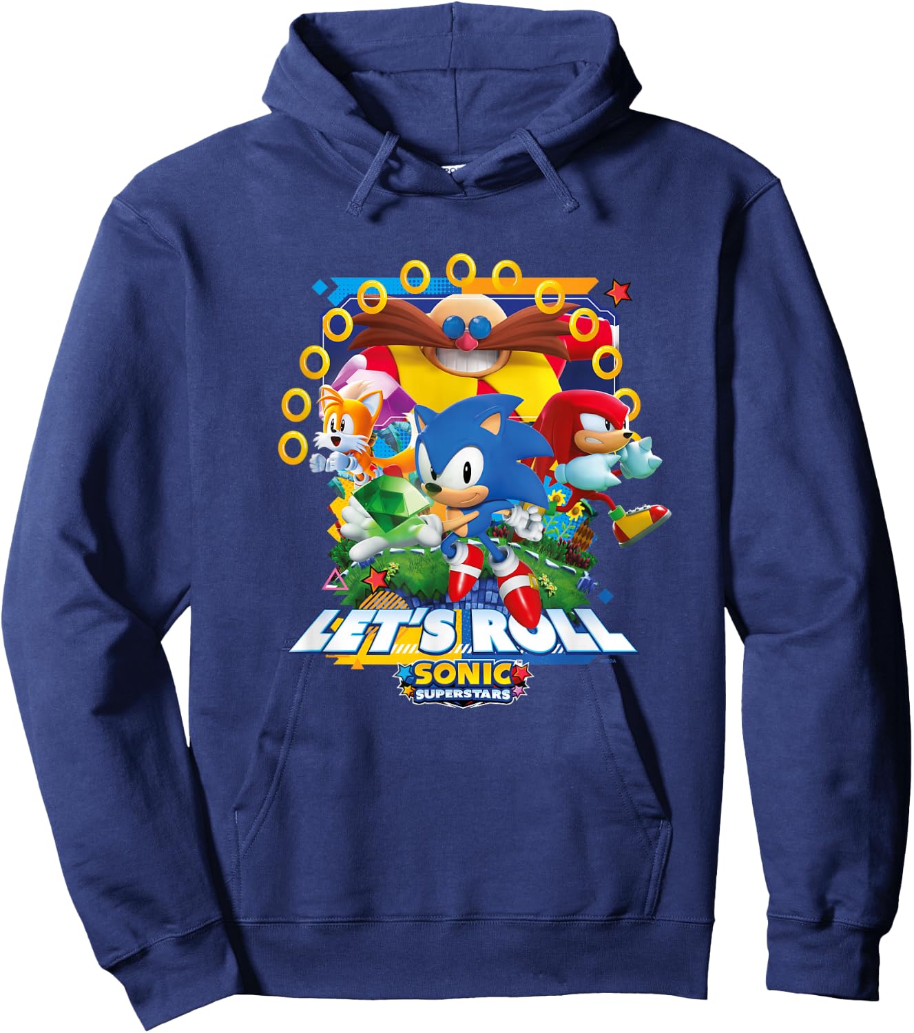 Sonic the Hedgehog, Sonic Superstars - "Let's Roll!" Hoodie - Hoodie | Navy