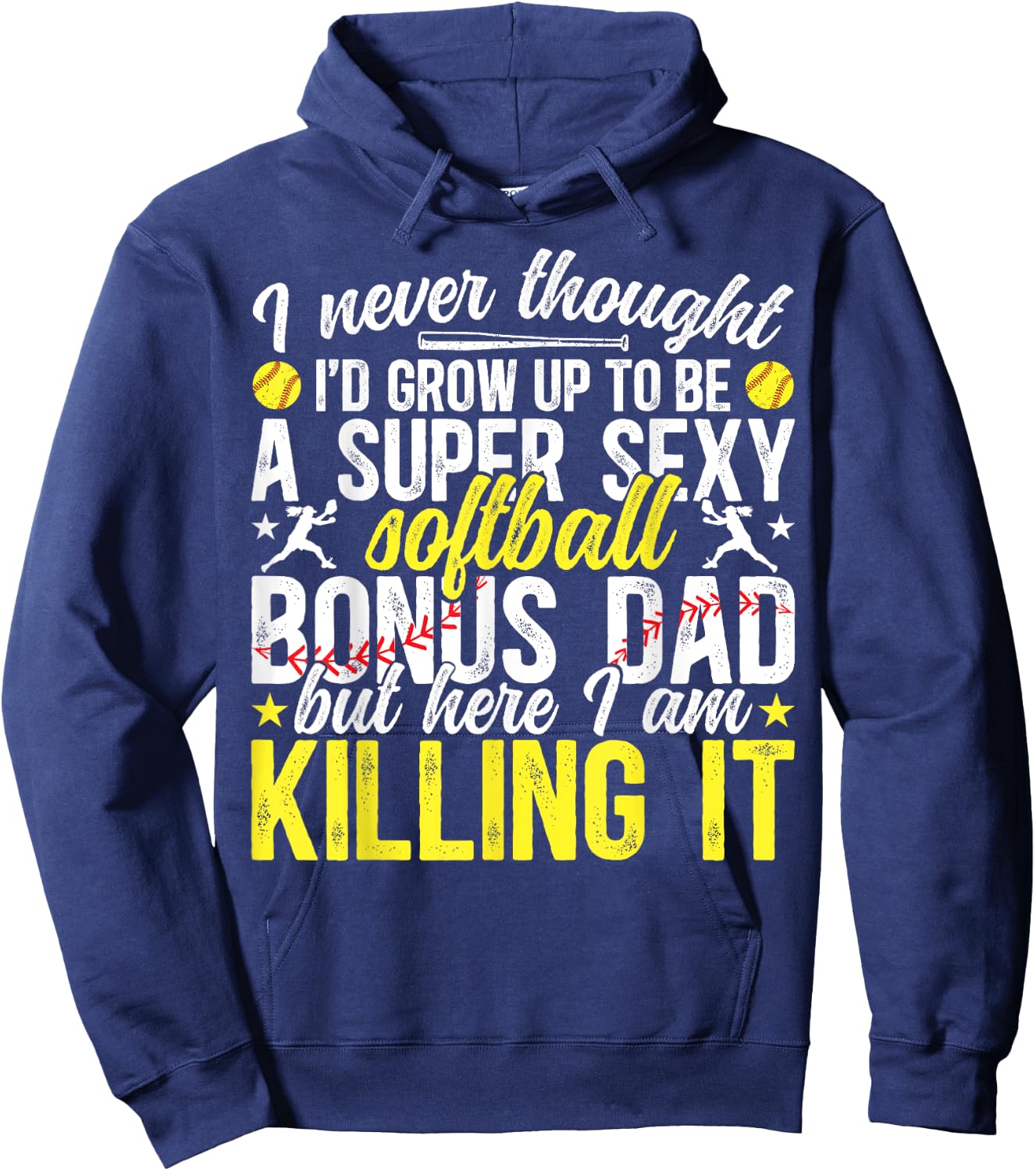 To Be A Softball Bonus Dad Of A Softball Player Bonus Dad Hoodie - Hoodie | Navy