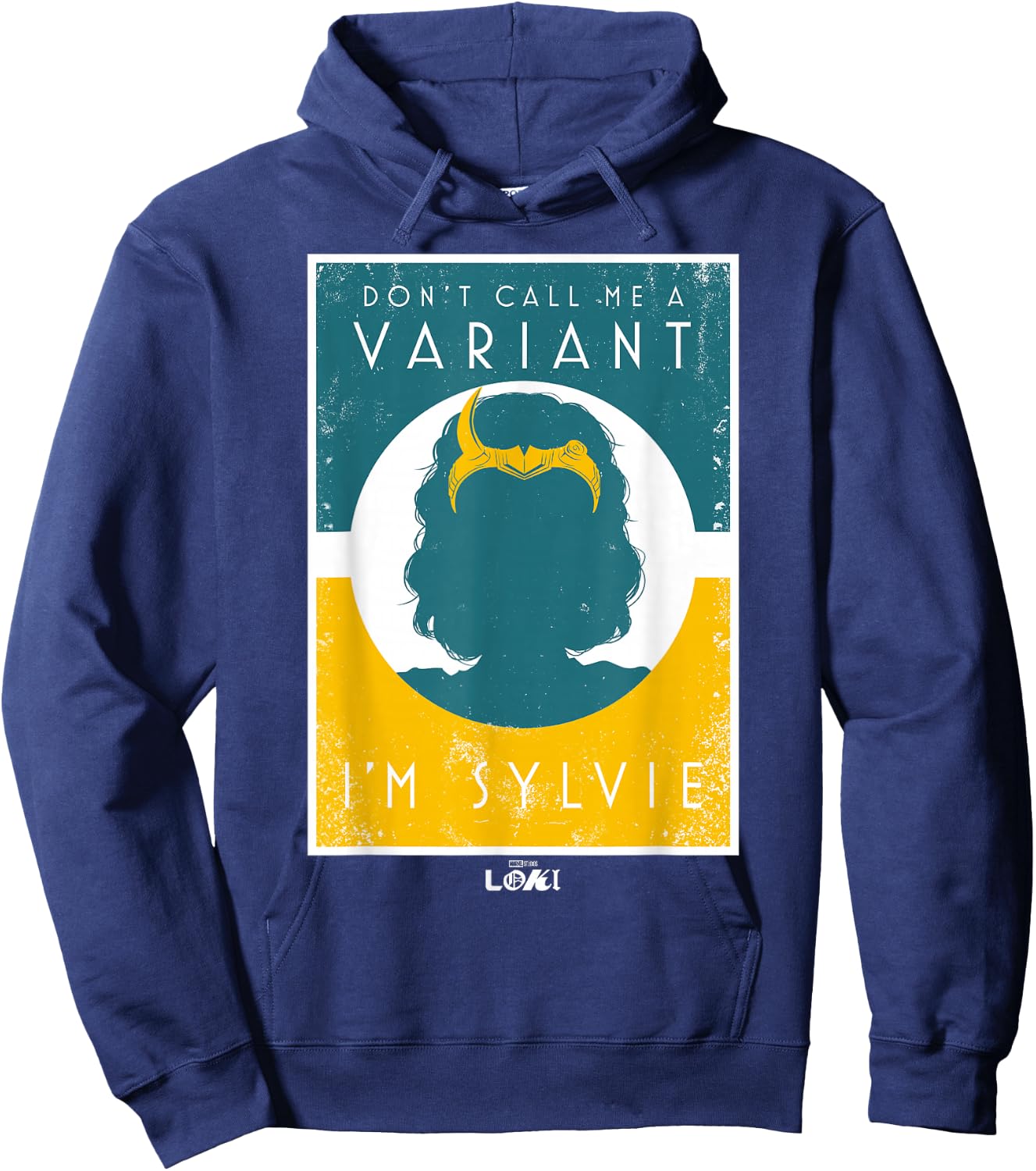 Marvel Loki Don't Call Me A Variant, I'm Sylvie Poster Hoodie - Hoodie | Navy