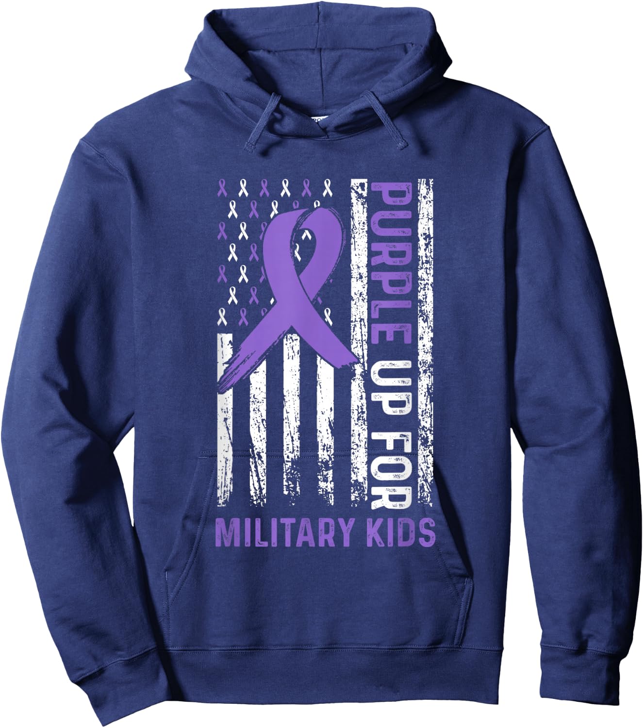 Purple Up for Military Kids - Purple Up For Military Kids Hoodie - Hoodie | Navy