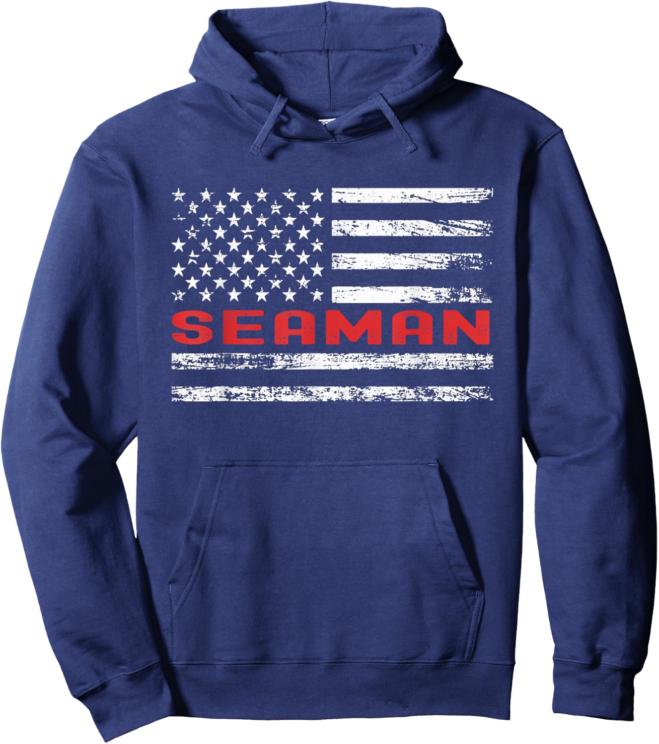 Seaman USA Flag Profession Retro Job Title Hoodie - Hoodie | Navy