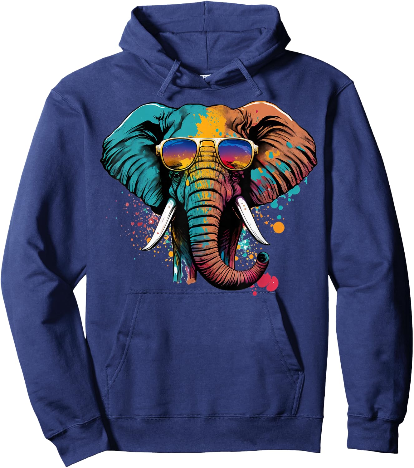 Cute Elephant Lover Animal on Elephant Hoodie - Hoodie | Navy