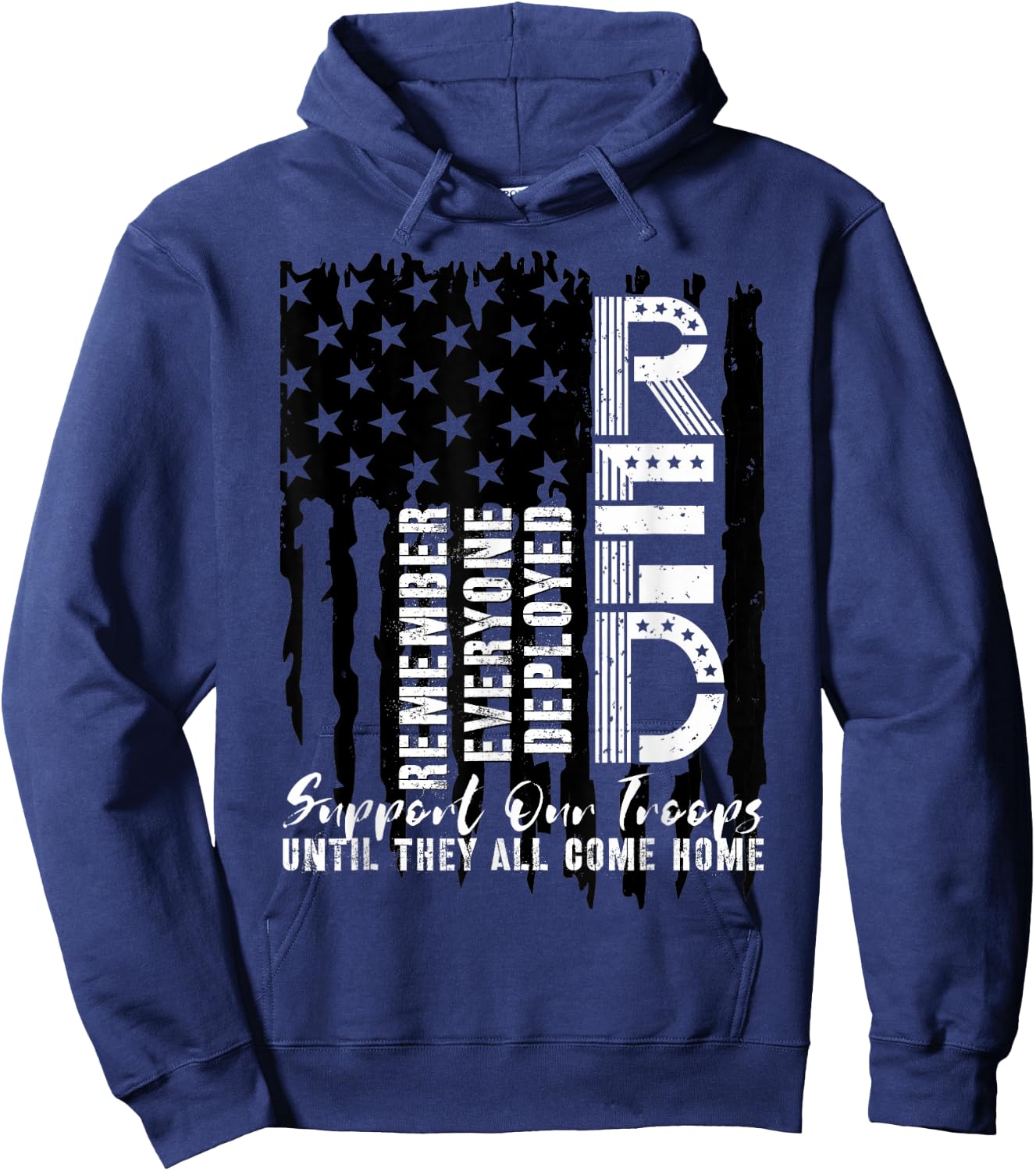 On Friday We Wear Red Friday Military Support troops US Flag Hoodie - Hoodie | Navy