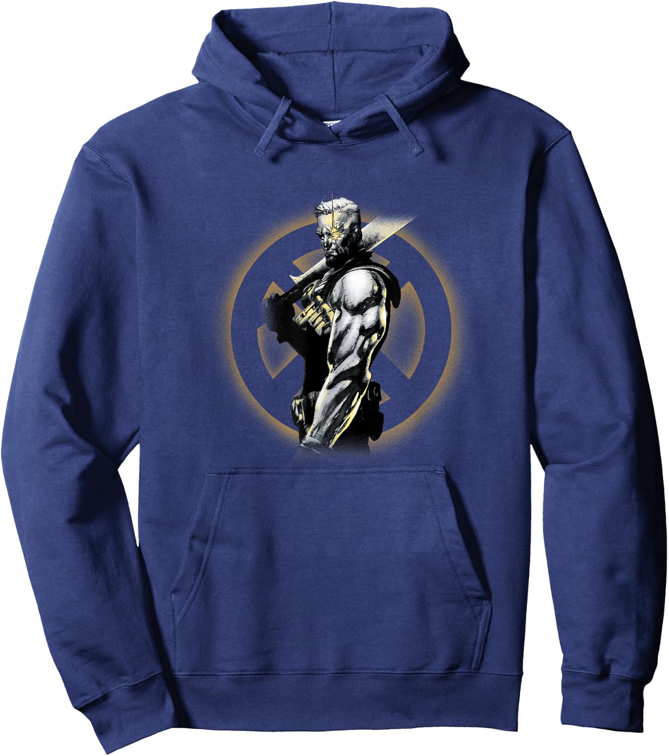 Marvel X-Men Cable Sideview Epic Retro Portrait Hoodie - Hoodie | Navy