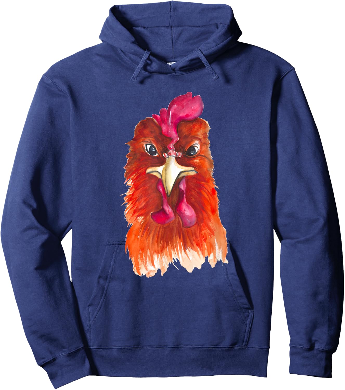 Funny Chicken Farmer design women men angry rooster Hoodie - Hoodie | Navy