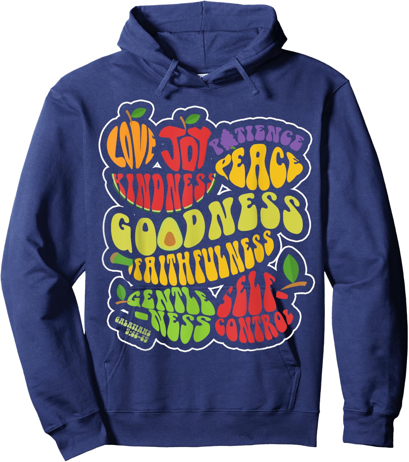Awesome Galatians Fruit Of The Spirit Religious Verses Hoodie - Hoodie | Navy