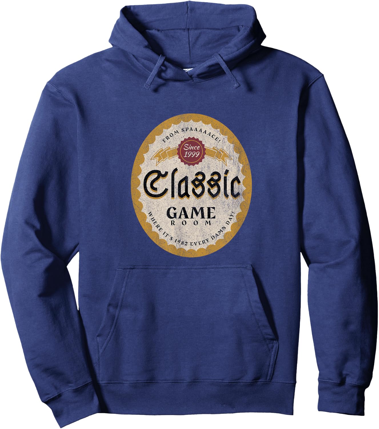 Classic Game Room "From Spaaaaace!" Beer Logo Hoodie - Hoodie | Navy
