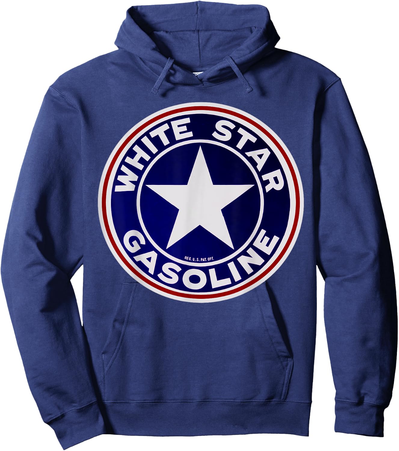 Retro Vintage Gas Station White Star Motor Oil Car Garage Hoodie - Hoodie | Navy