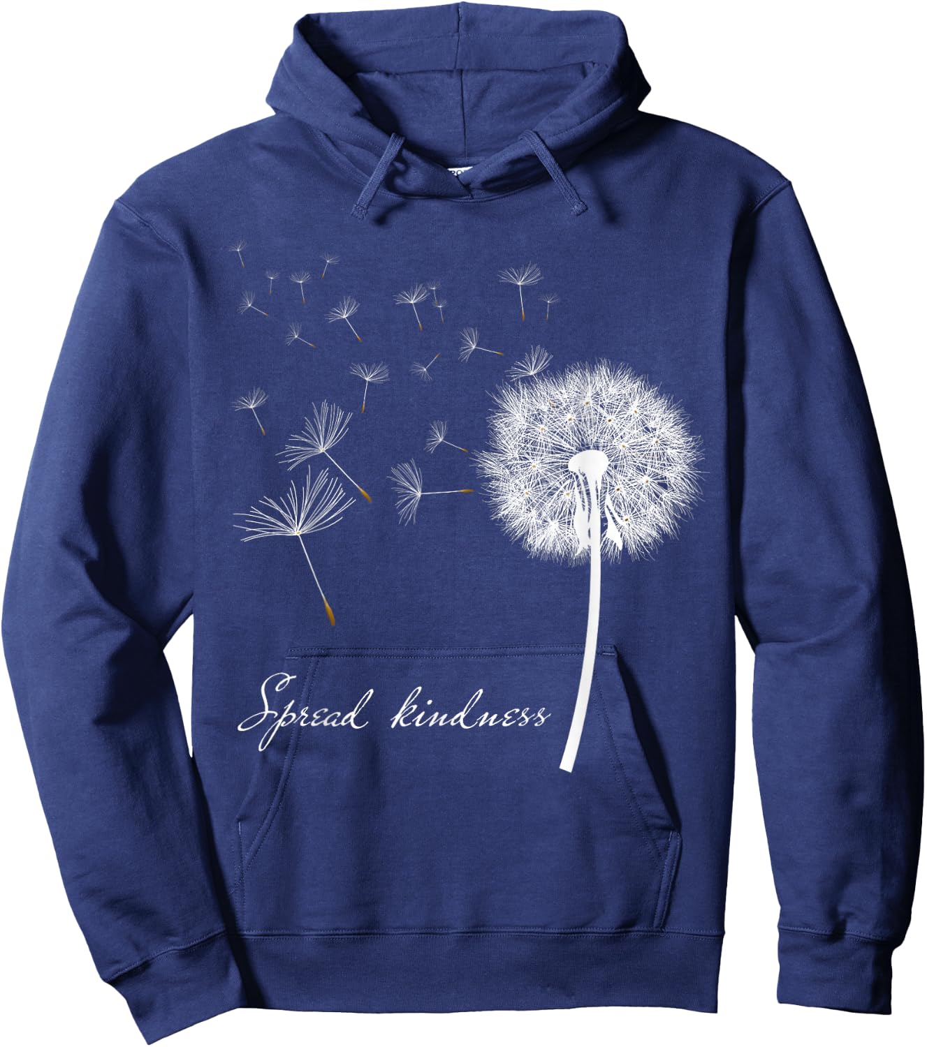 Spread Kindness Dandelion Blowing Flower Girl Hoodie - Hoodie | Navy
