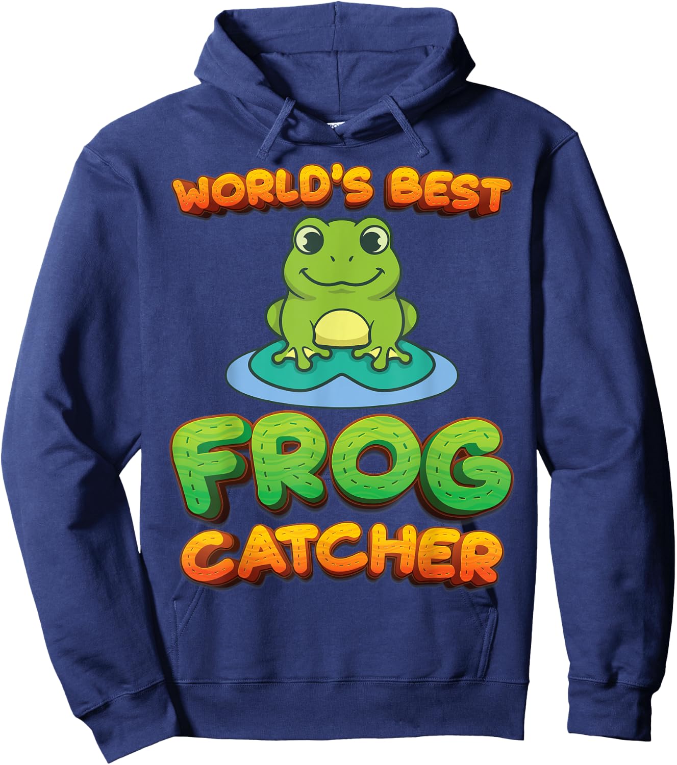 Frog Hunter Boys Girls Kids World's Best Frog Catcher Cute Hoodie - Hoodie | Navy