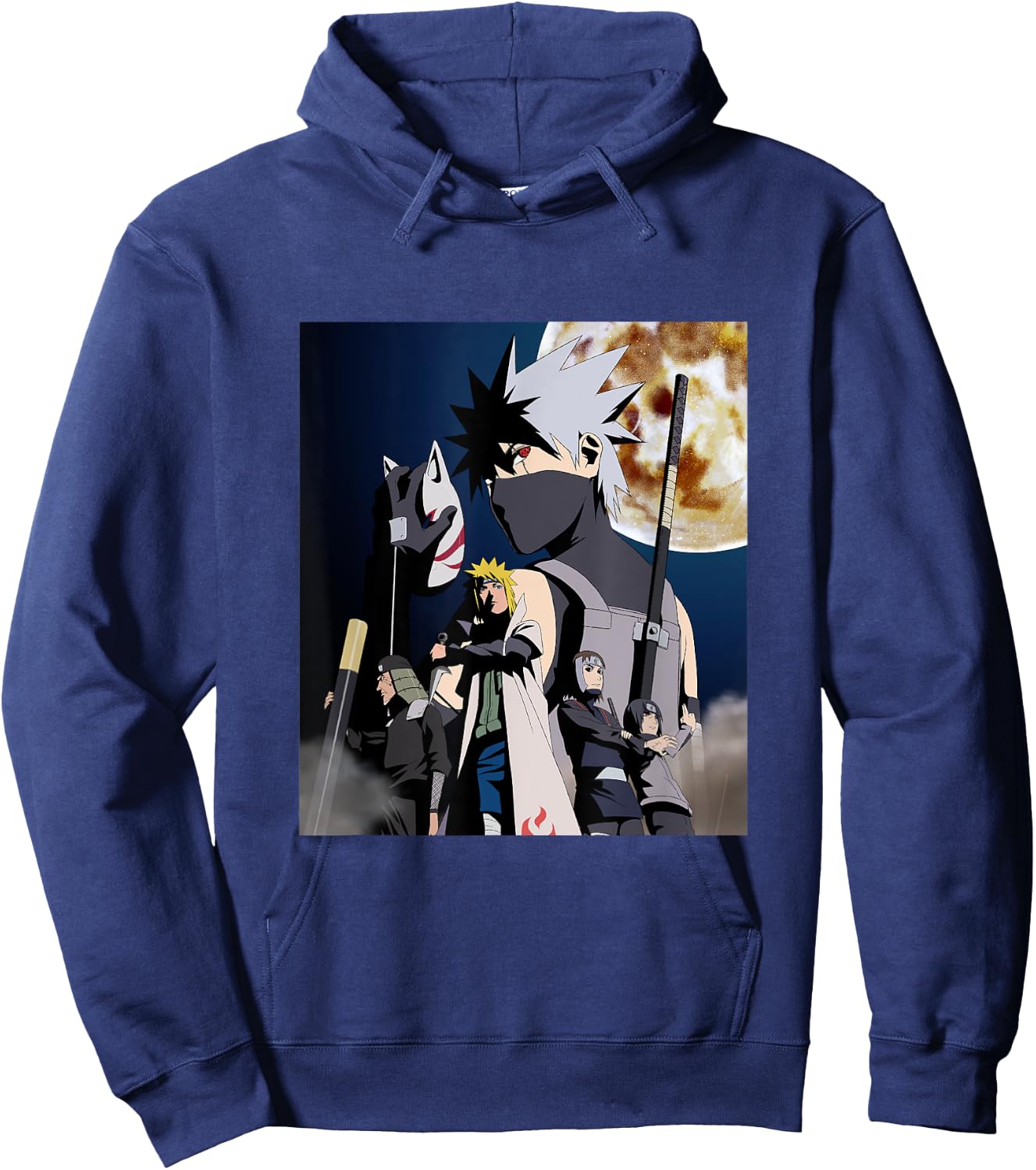 Naruto Shippuden Full Moon Hokage Clan Character Art Hoodie - Hoodie | Navy