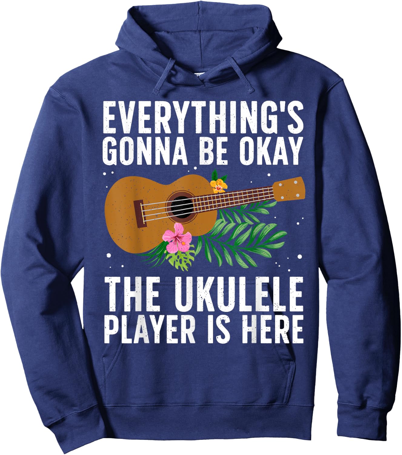 Cool Ukulele Player Design Women Uke Ukulele Lover Hoodie - Hoodie | Navy