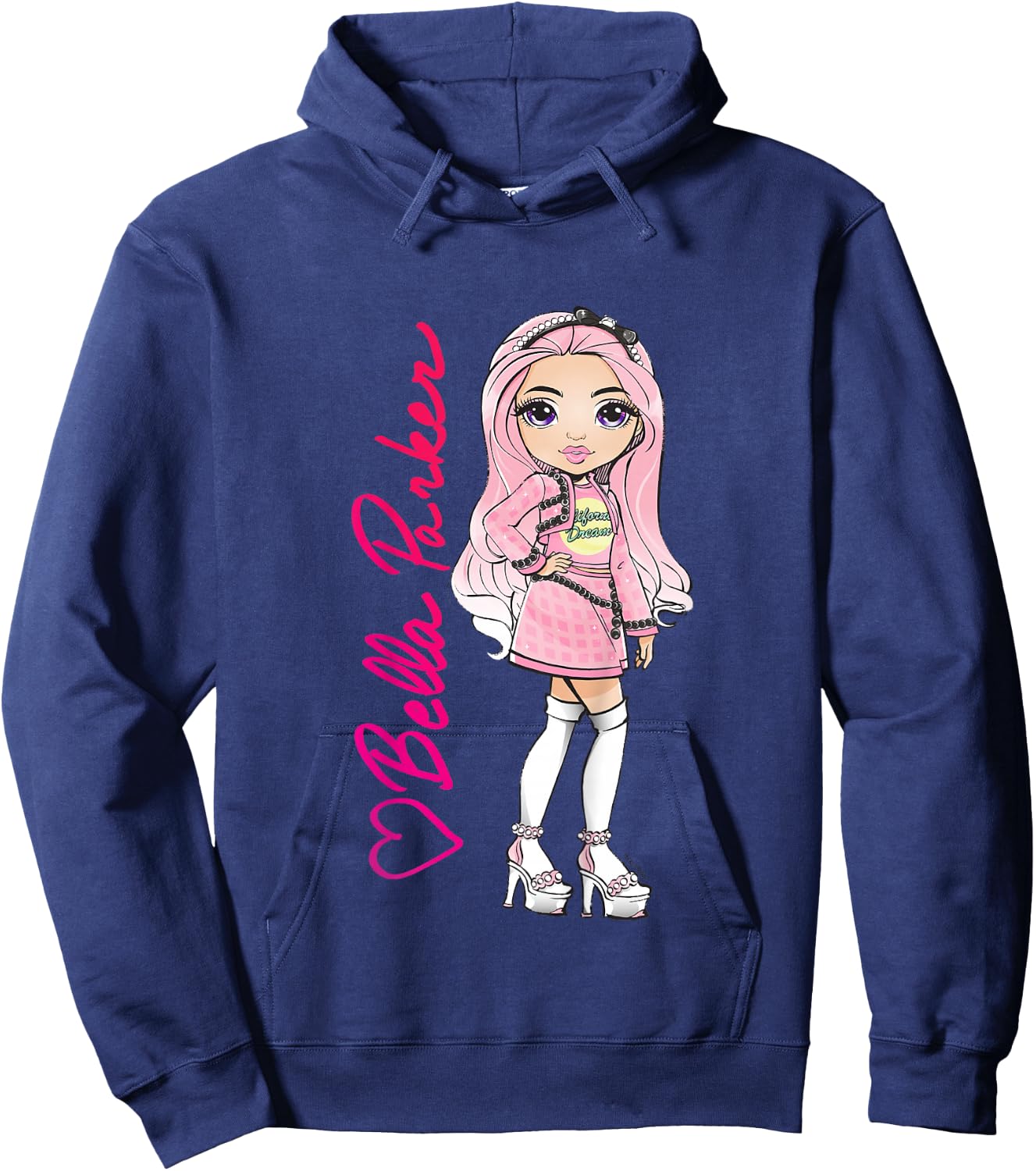 Kids Rainbow High Bella Parker Sassy Pose Portrait Hoodie - Hoodie | Navy