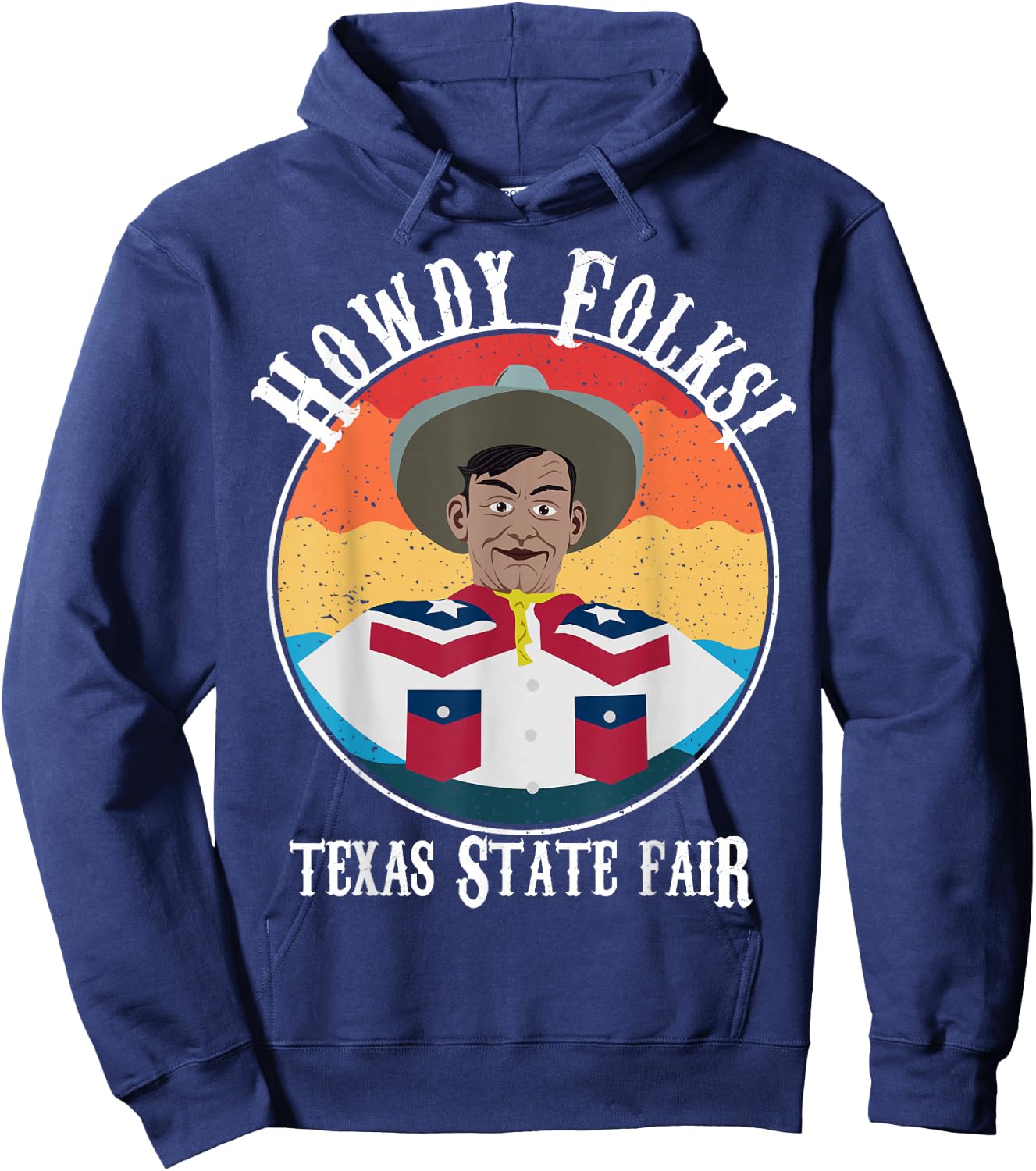 Texas State Fair Cowboy Novelty Souvenir Merch Hoodie - Hoodie | Navy