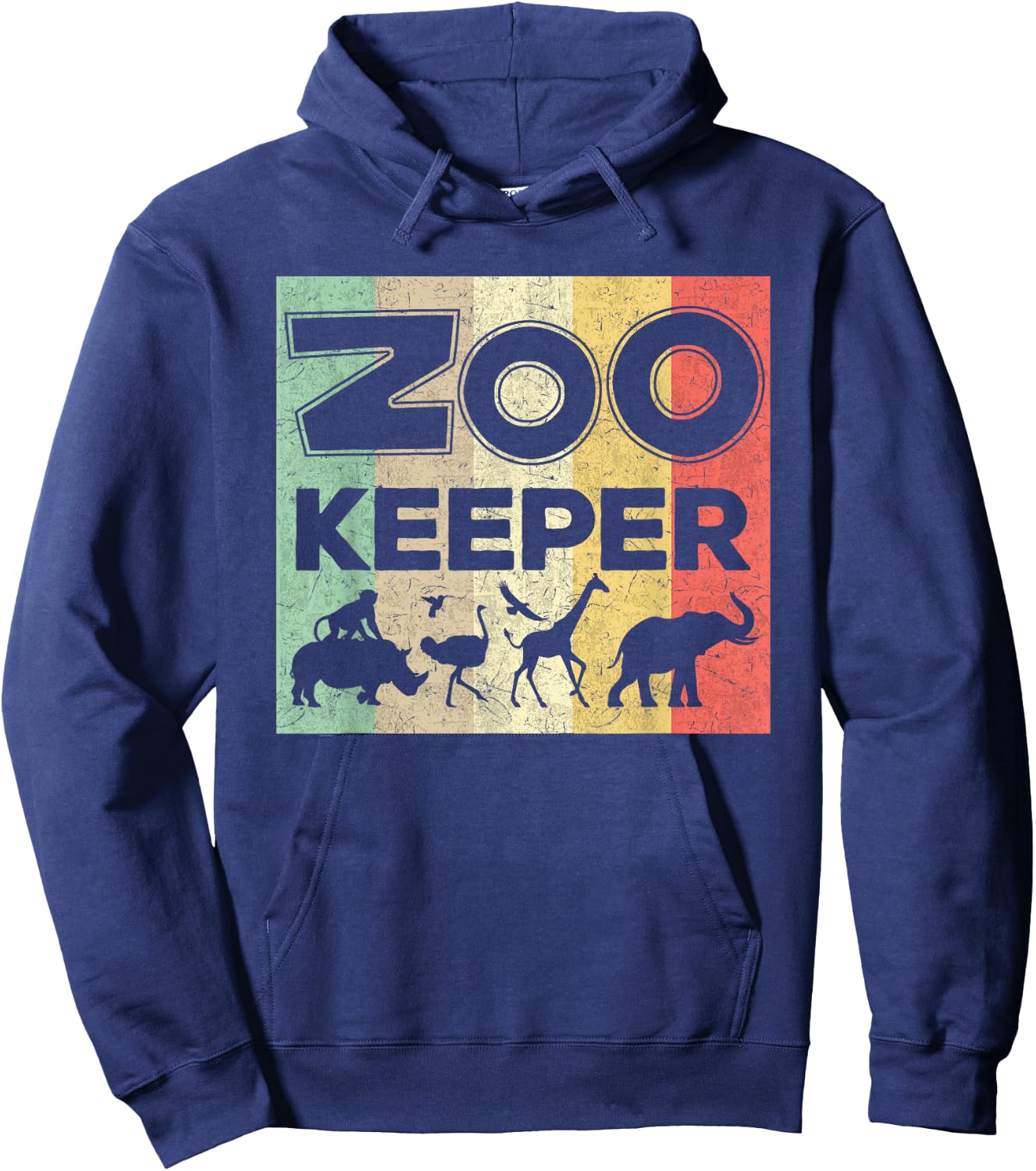 Zookeeper African Savanna Wildlife Animal Hoodie - Hoodie | Navy