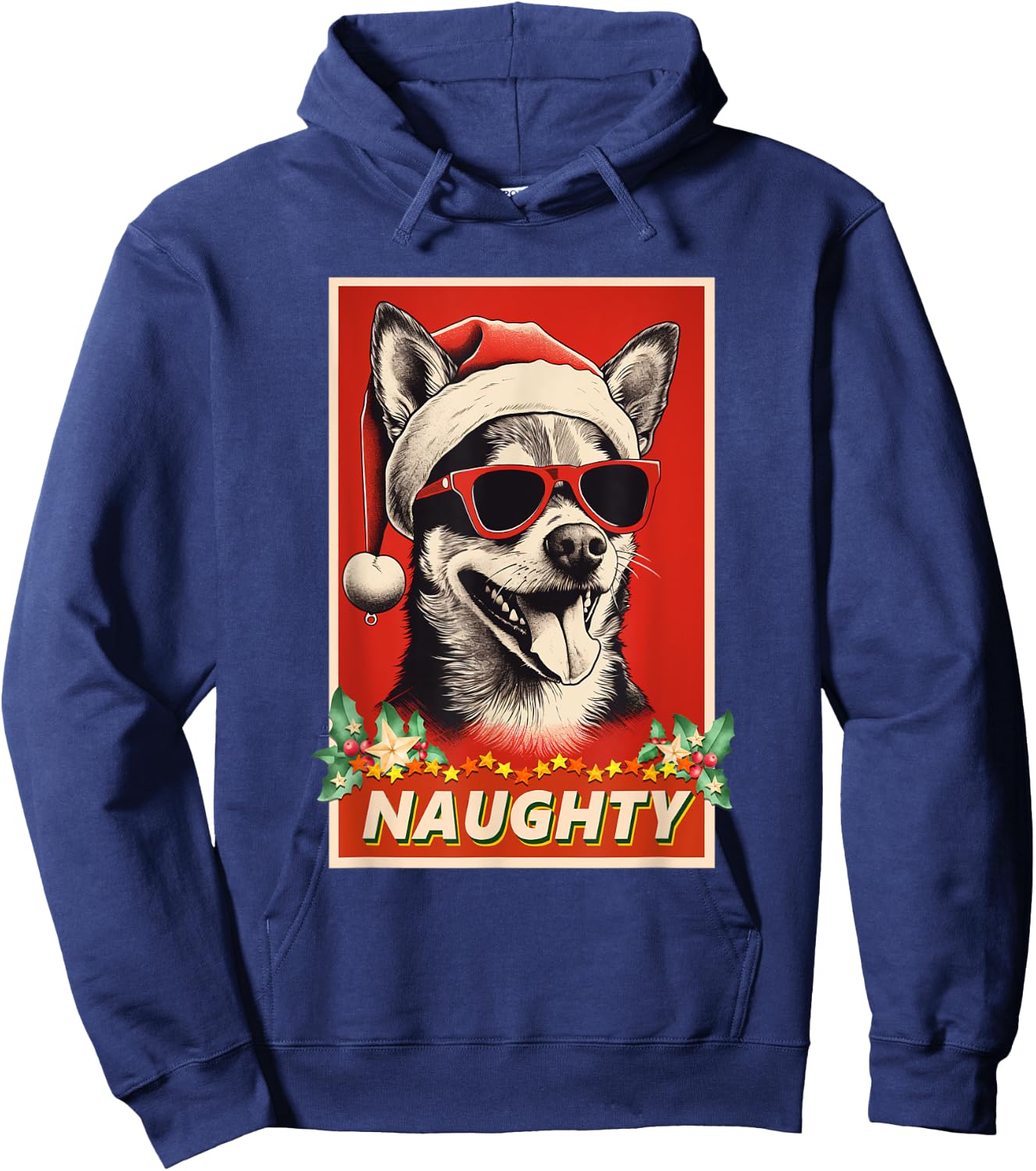 Funny Huskita Christmas Naughty Vintage Hoodie - Hoodie | Navy