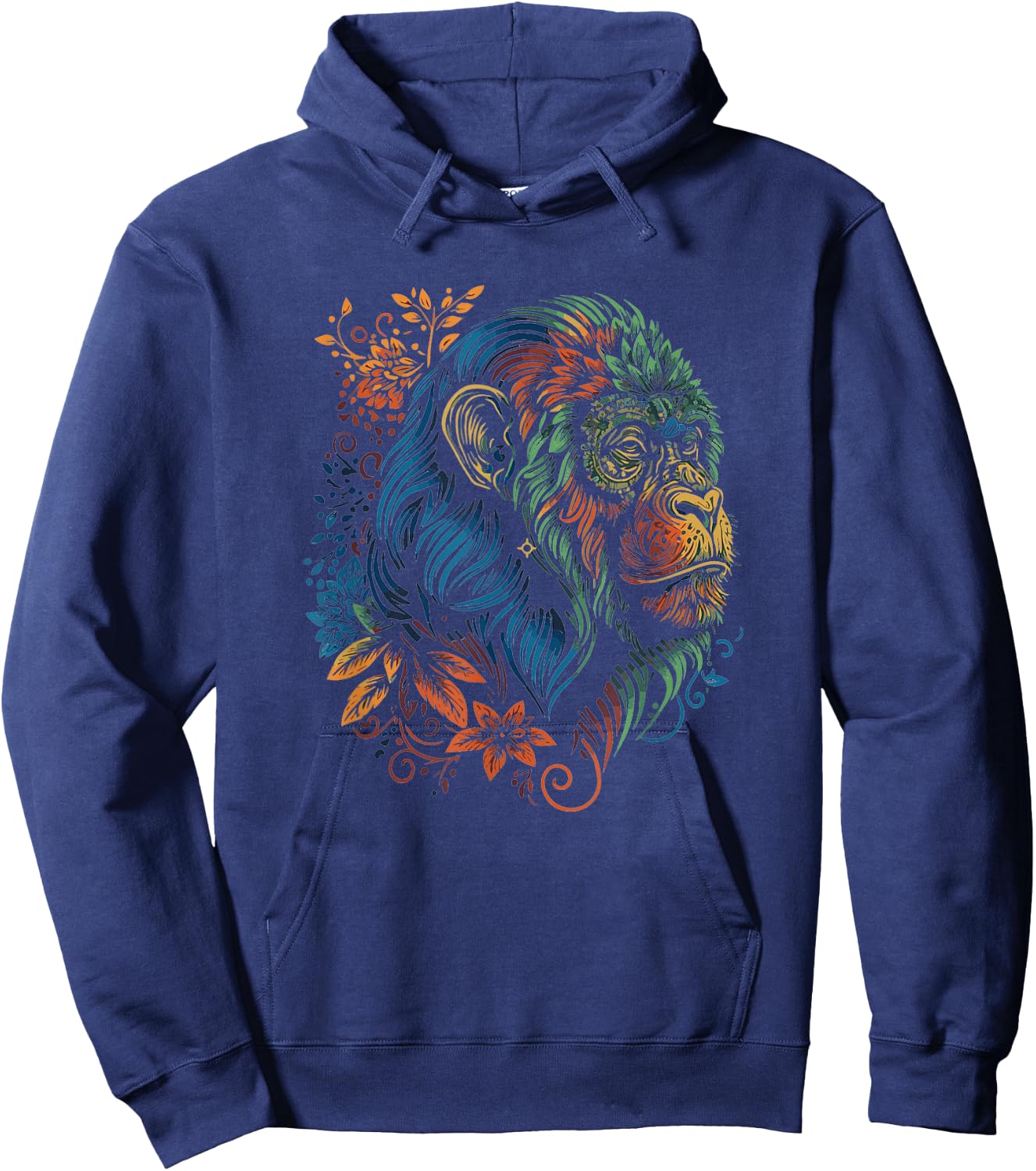 Artistic Abstract Howler Monkey Art Ape Lover Monkey Hoodie - Hoodie | Navy