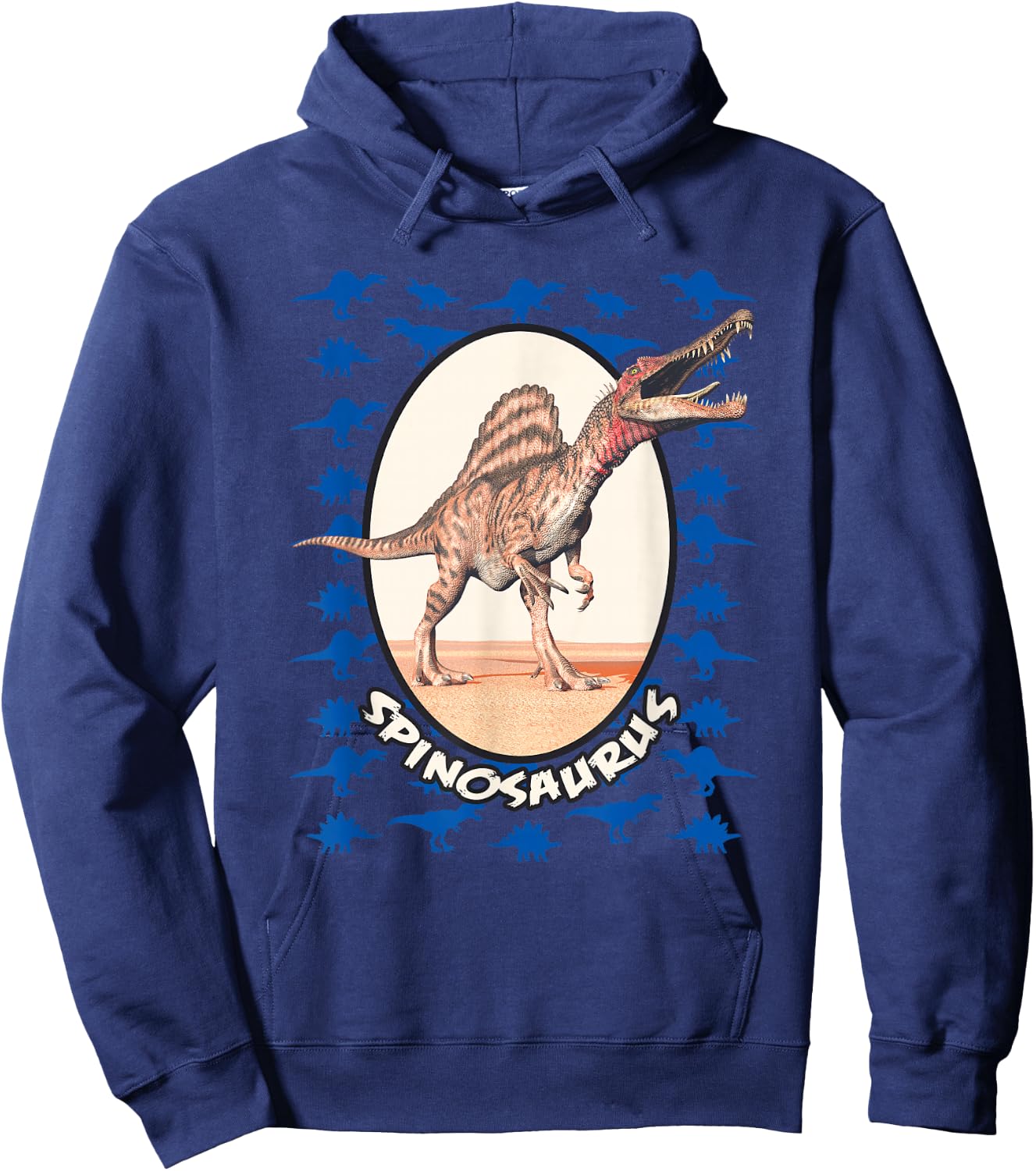 Spinosaurus Shirt for Kids, Dino Gift, Dinosaur Adult Hoodie - Hoodie | Navy