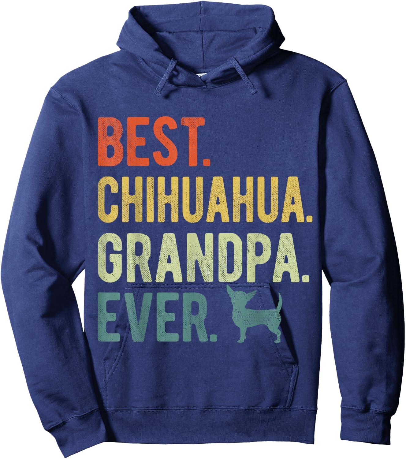 Best Chihuahua Grandpa Ever Dog Lovers Father's Day Hoodie - Hoodie | Navy